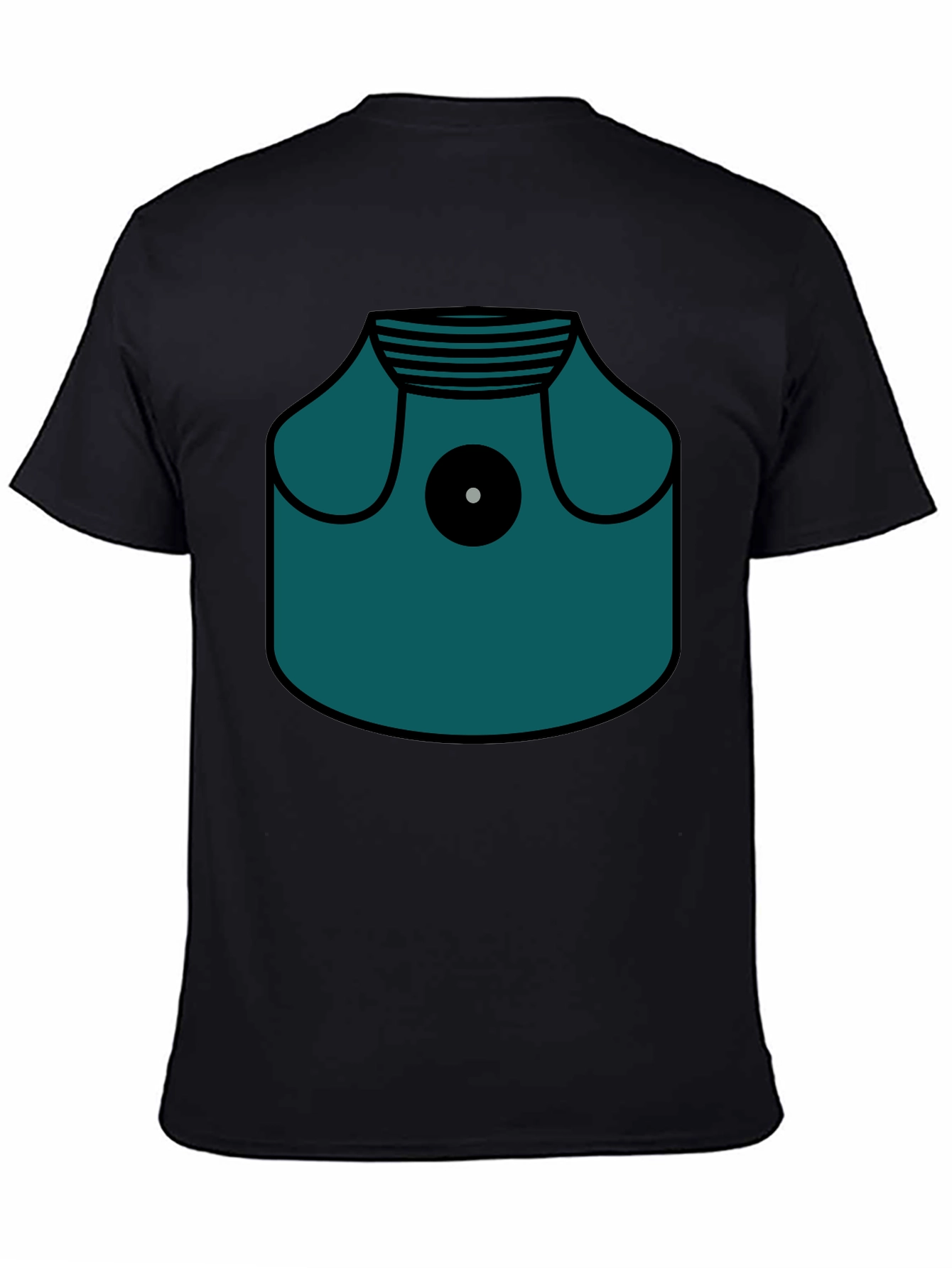 Modern Graphic T-Shirt - Teal Spray Paint Can Design