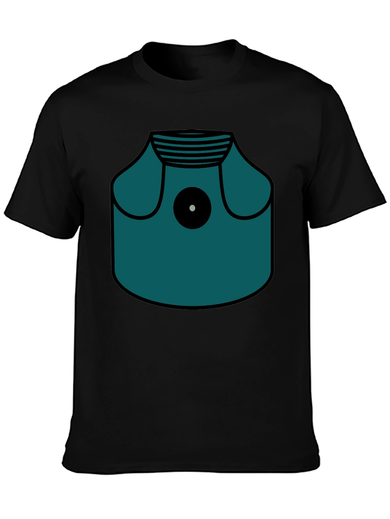 Modern Graphic T-Shirt - Teal Spray Paint Can Design