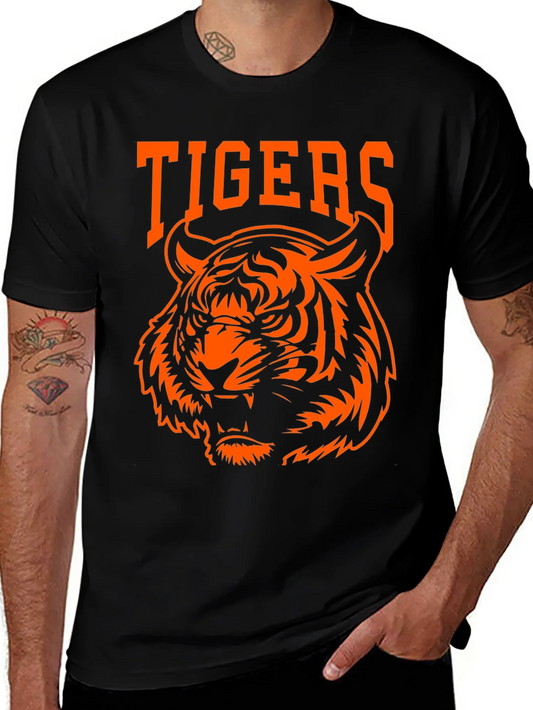 Tigers Graphic Tee - Bold Orange Design