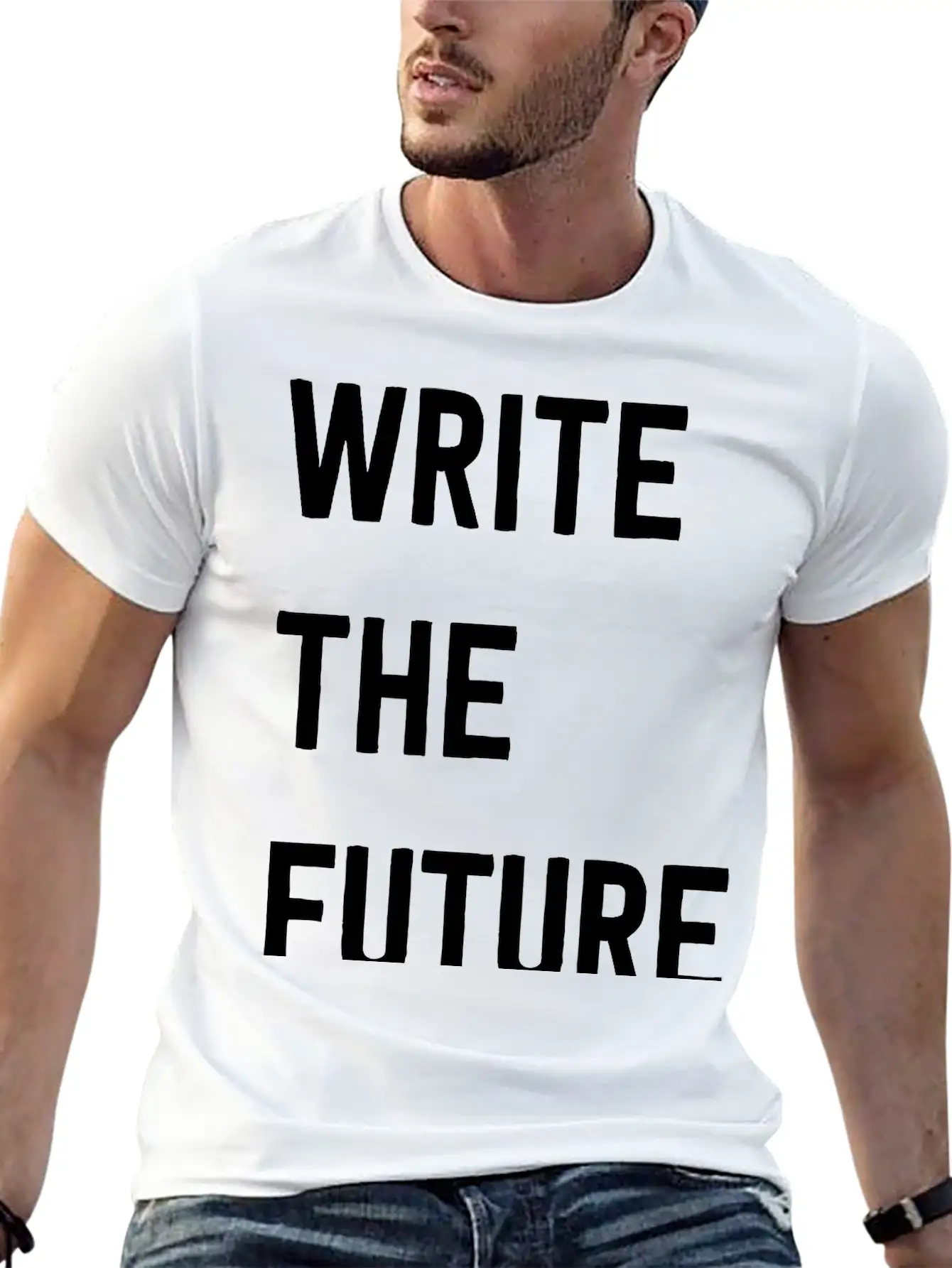 Write The Future Stylish Everyday T-Shirt – Unisex Basic Cotton Tee
