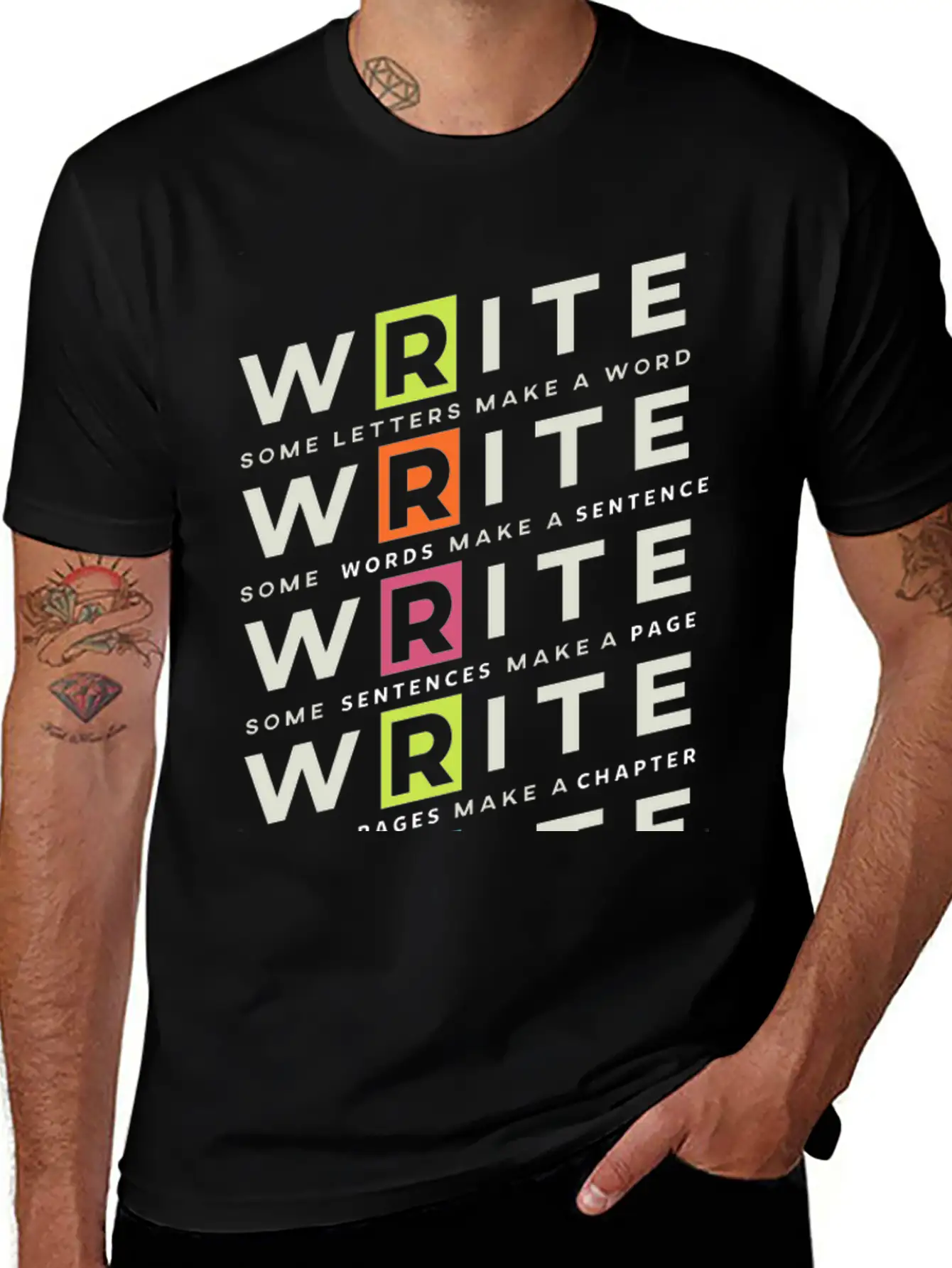 Write Write Write Writer Author Book Read Bookworm Essential Unisex Summer Tee – Soft Cotton Casual Fit