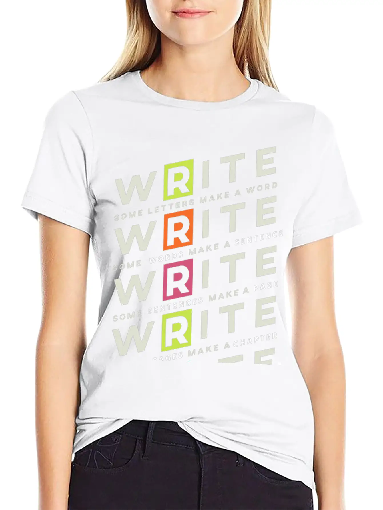 Write Write Write Writer Author Book Read Bookworm Essential Unisex Summer Tee – Soft Cotton Casual Fit