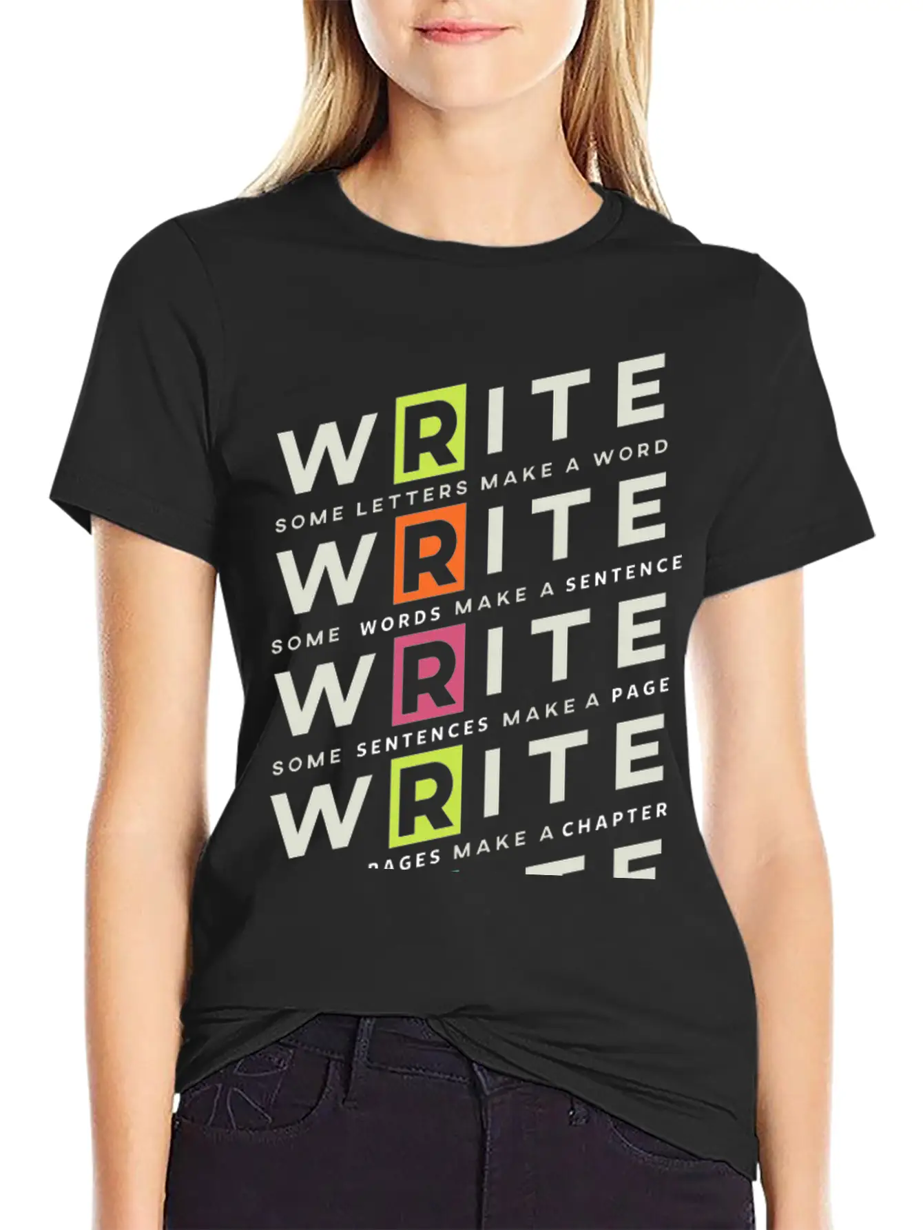 Write Write Write Writer Author Book Read Bookworm Essential Unisex Summer Tee – Soft Cotton Casual Fit