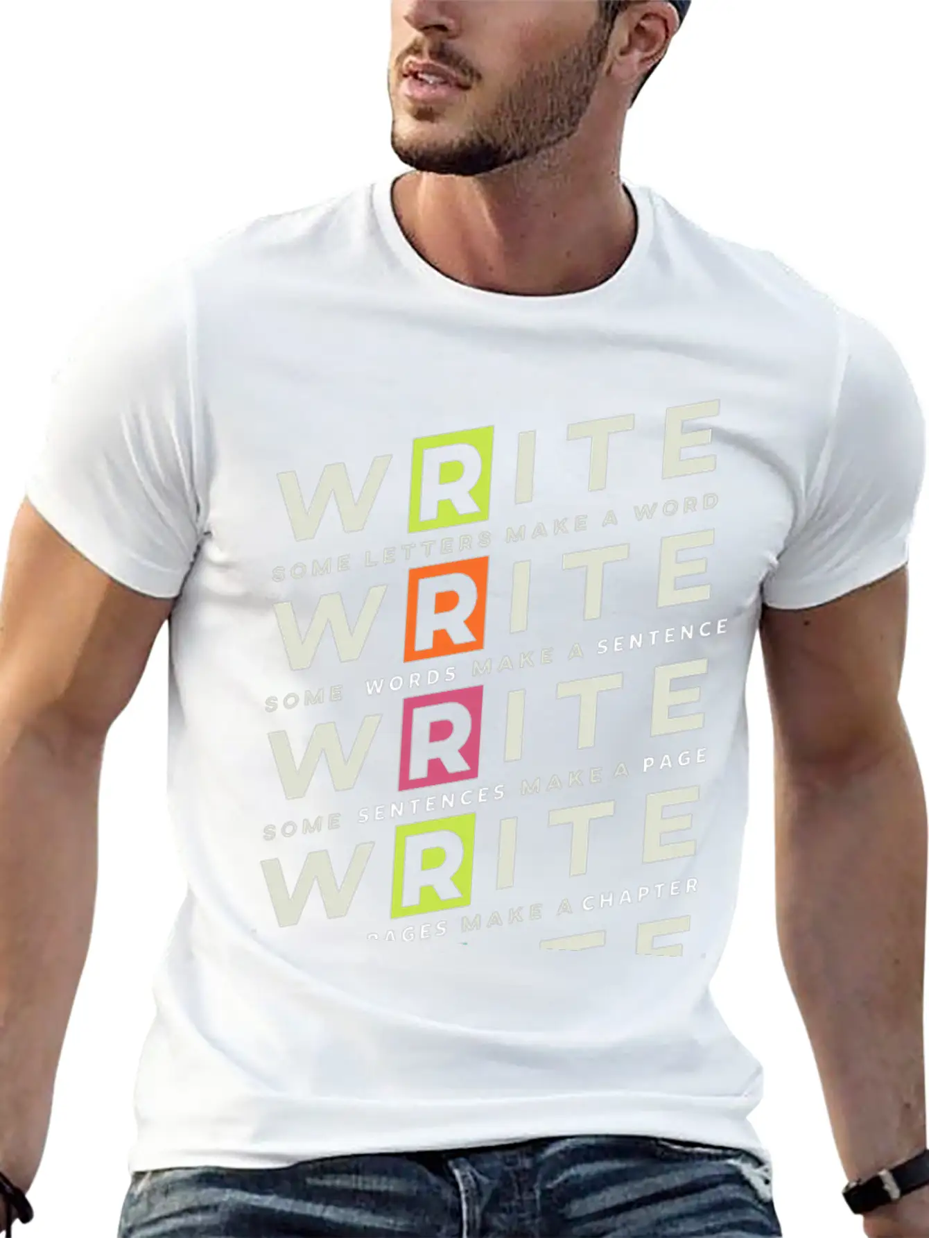 Write Write Write Writer Author Book Read Bookworm Essential Unisex Summer Tee – Soft Cotton Casual Fit