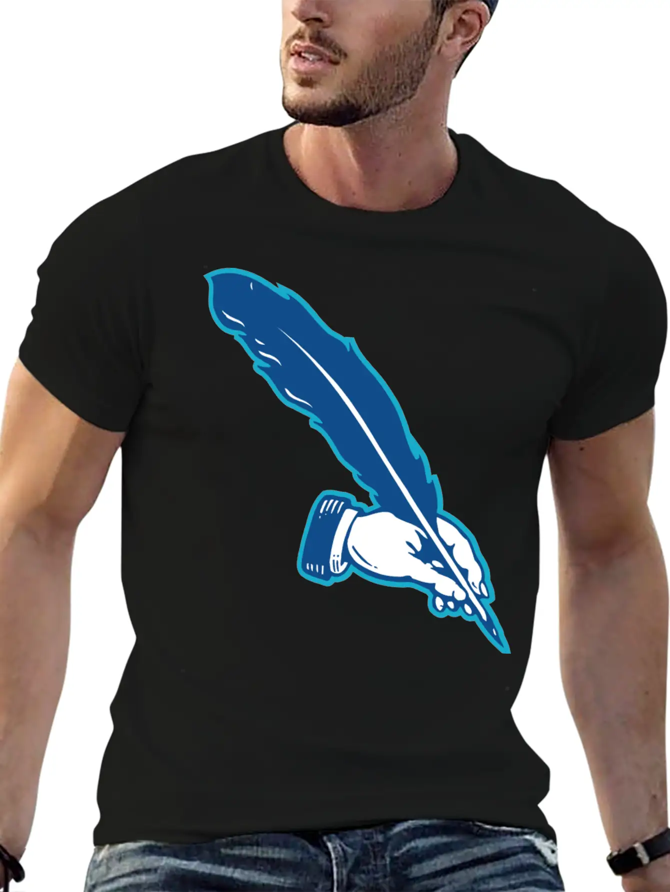 Writer Hand Stylish Everyday T-Shirt – Unisex Basic Cotton Tee
