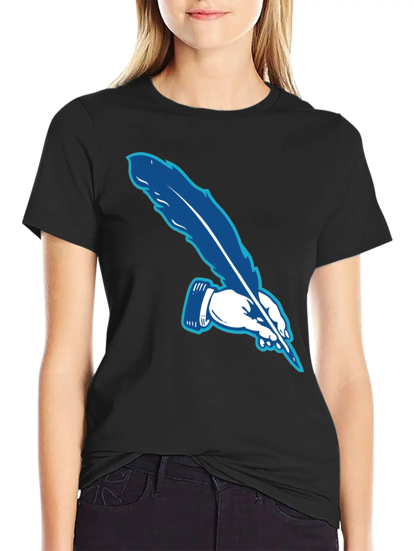 Writer Hand Stylish Everyday T-Shirt – Unisex Basic Cotton Tee