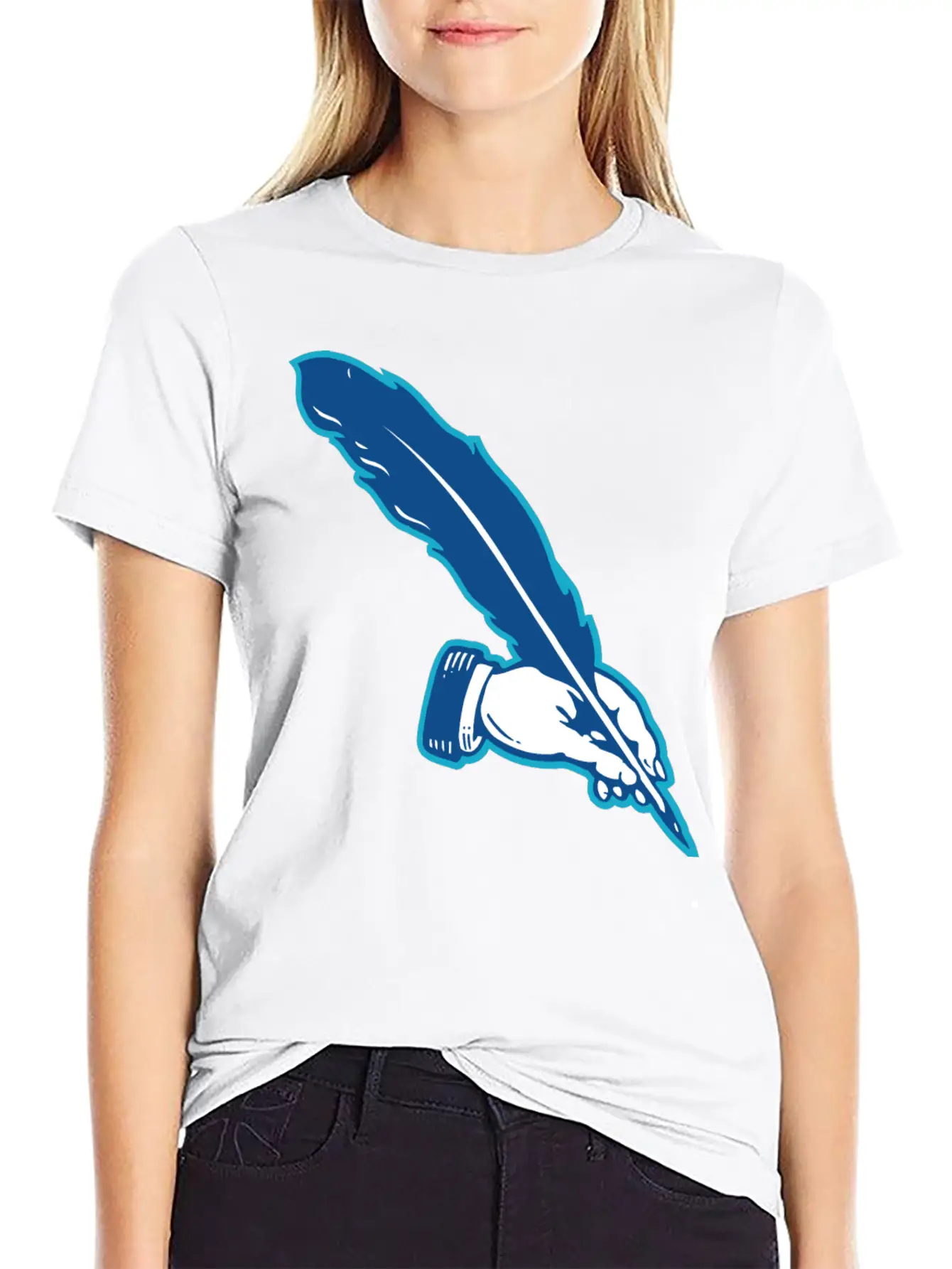 Writer Hand Stylish Everyday T-Shirt – Unisex Basic Cotton Tee