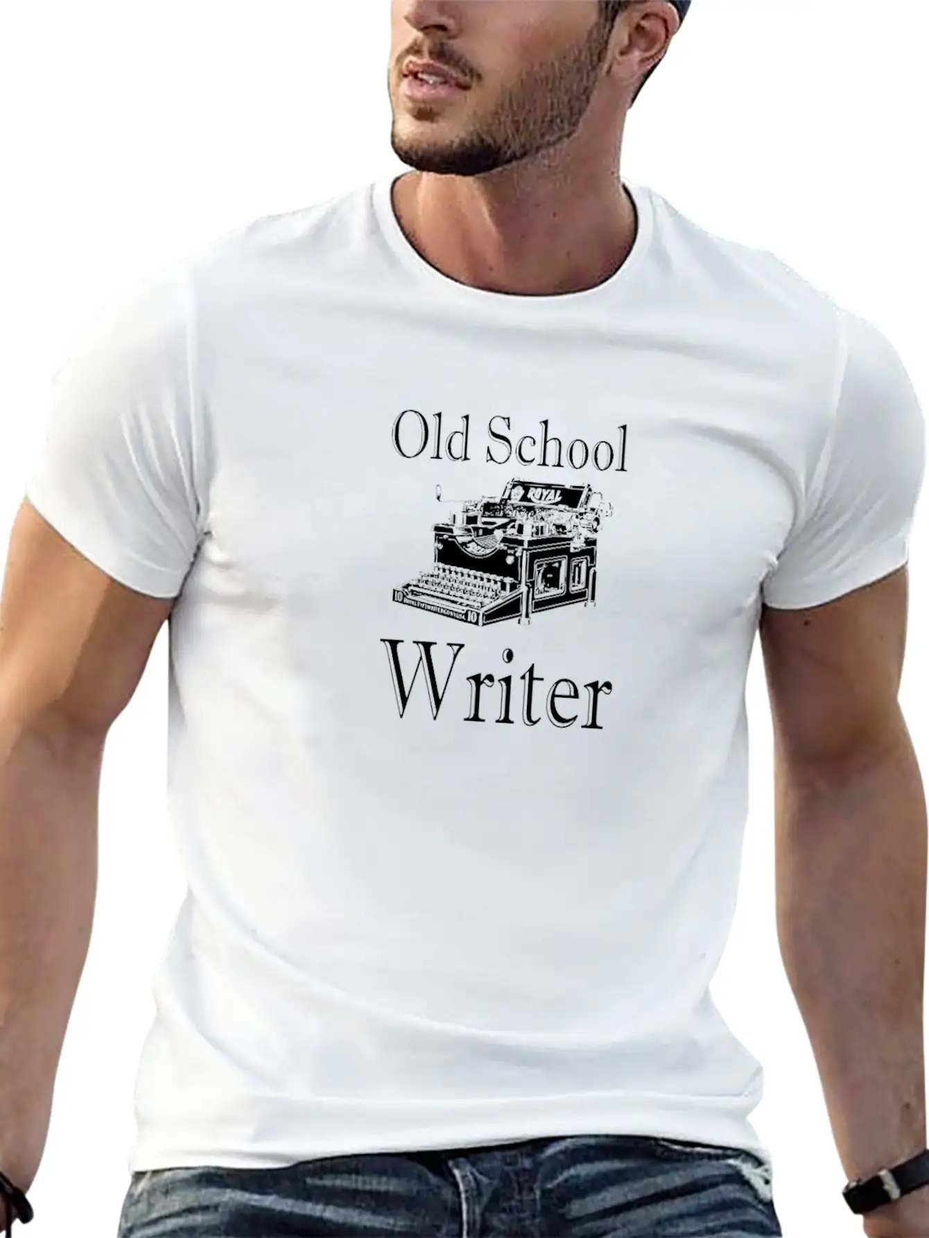 Writer - Old School Writer Stylish Everyday T-Shirt – Unisex Basic Cotton Tee