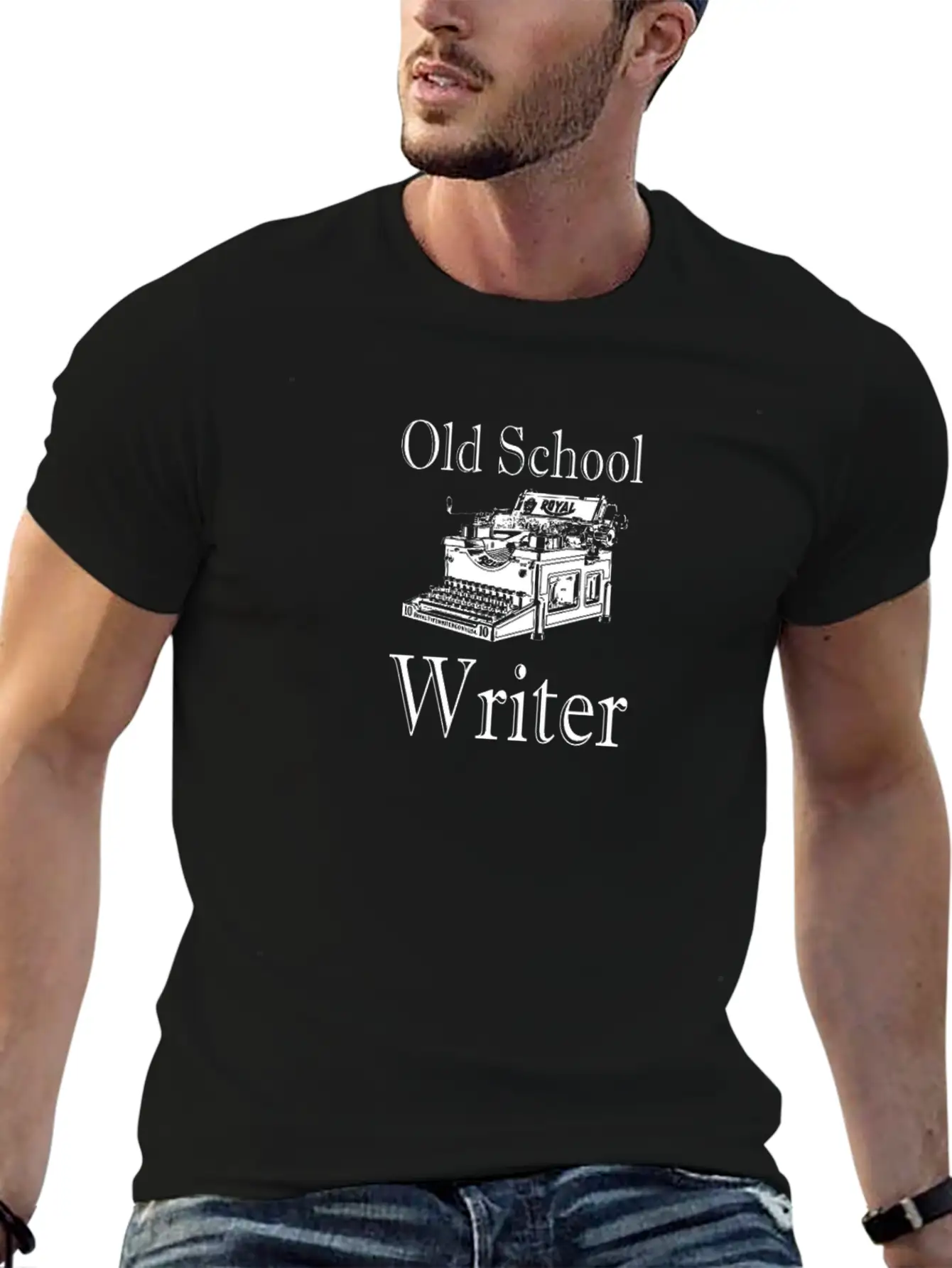 Writer - Old School Writer Stylish Everyday T-Shirt – Unisex Basic Cotton Tee