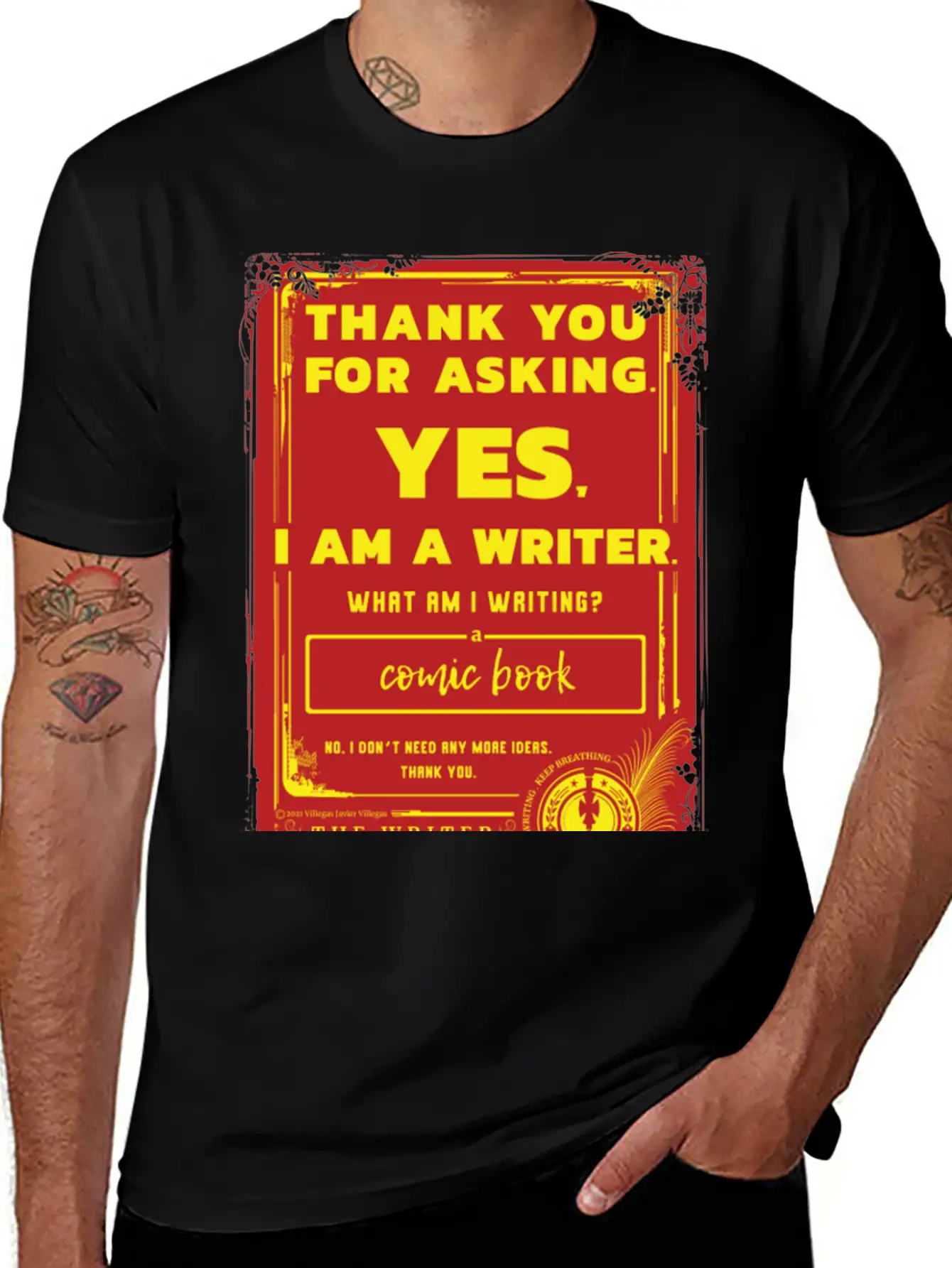 Writing A Comic Book Basic Graphic T-Shirt – Daily Comfort In Soft Cotton