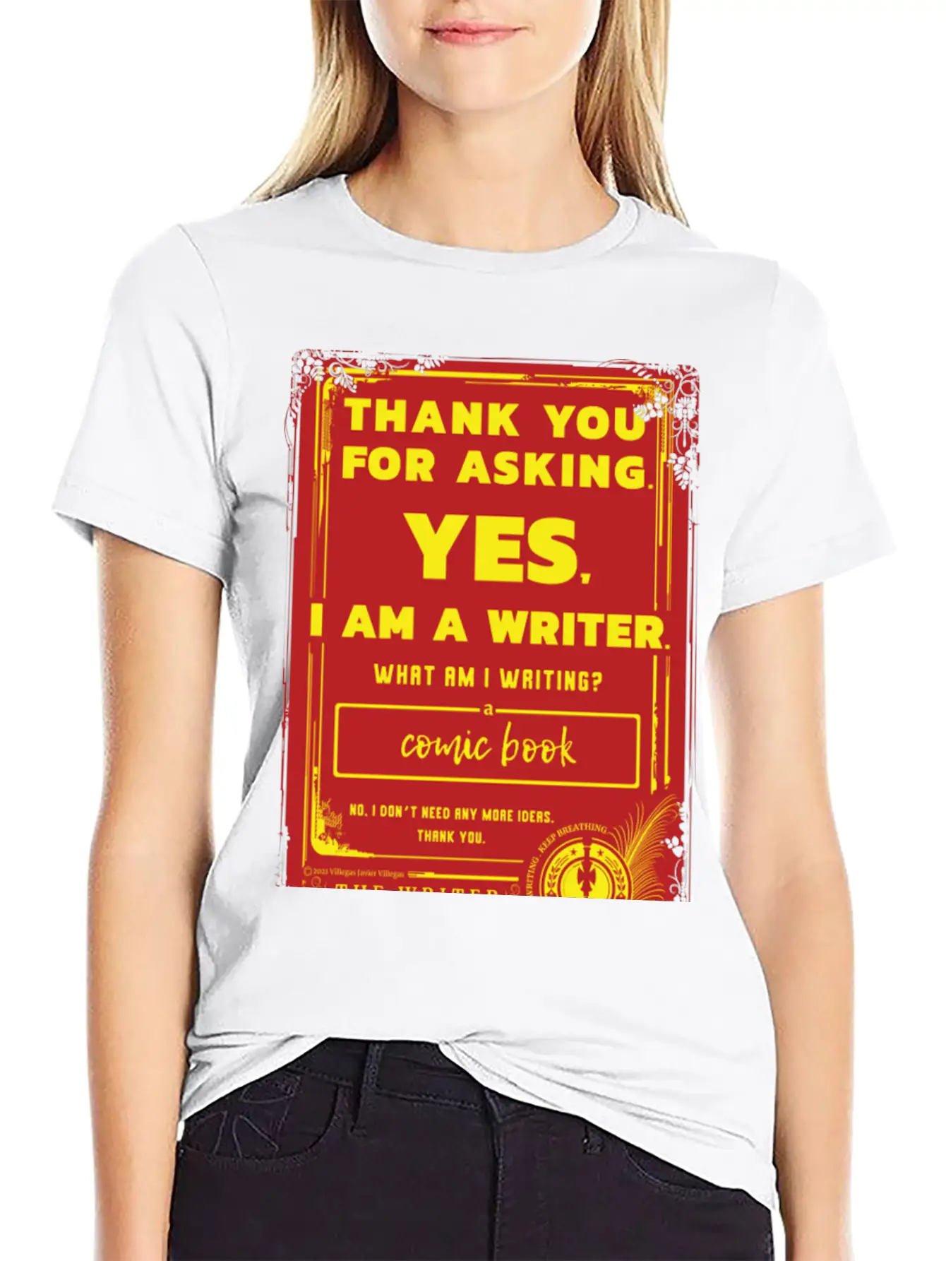Writing A Comic Book Basic Graphic T-Shirt – Daily Comfort In Soft Cotton