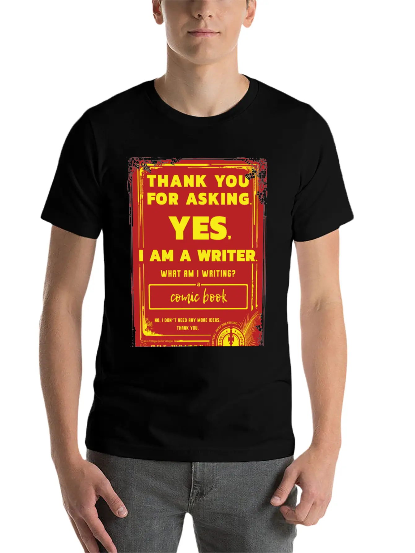 Writing A Comic Book Basic Graphic T-Shirt – Daily Comfort In Soft Cotton