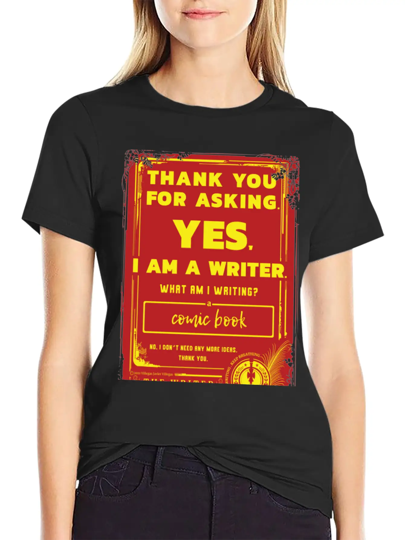 Writing A Comic Book Basic Graphic T-Shirt – Daily Comfort In Soft Cotton