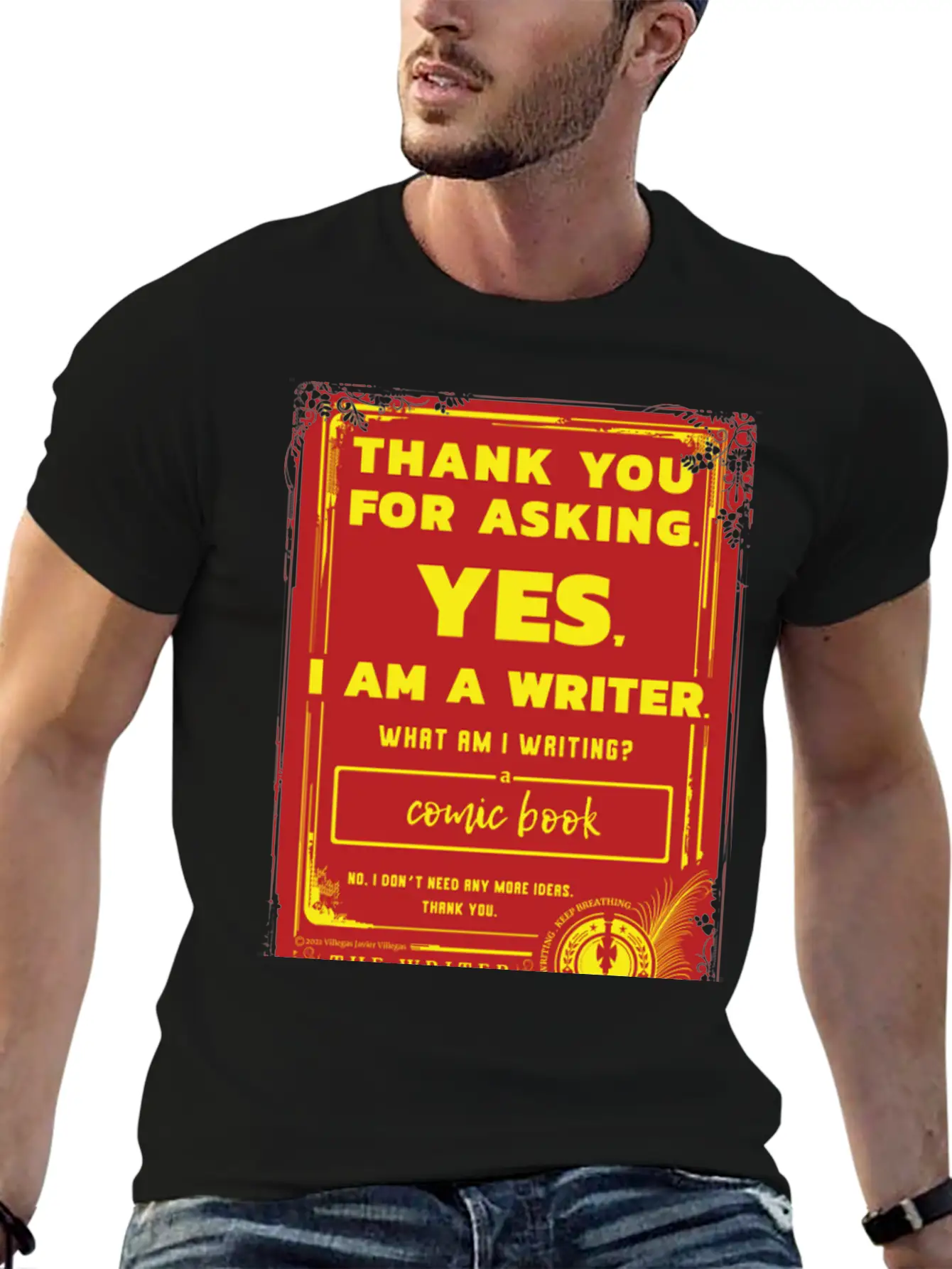 Writing A Comic Book Basic Graphic T-Shirt – Daily Comfort In Soft Cotton