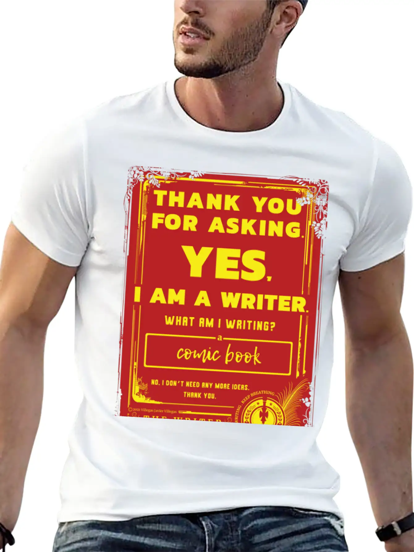 Writing A Comic Book Basic Graphic T-Shirt – Daily Comfort In Soft Cotton