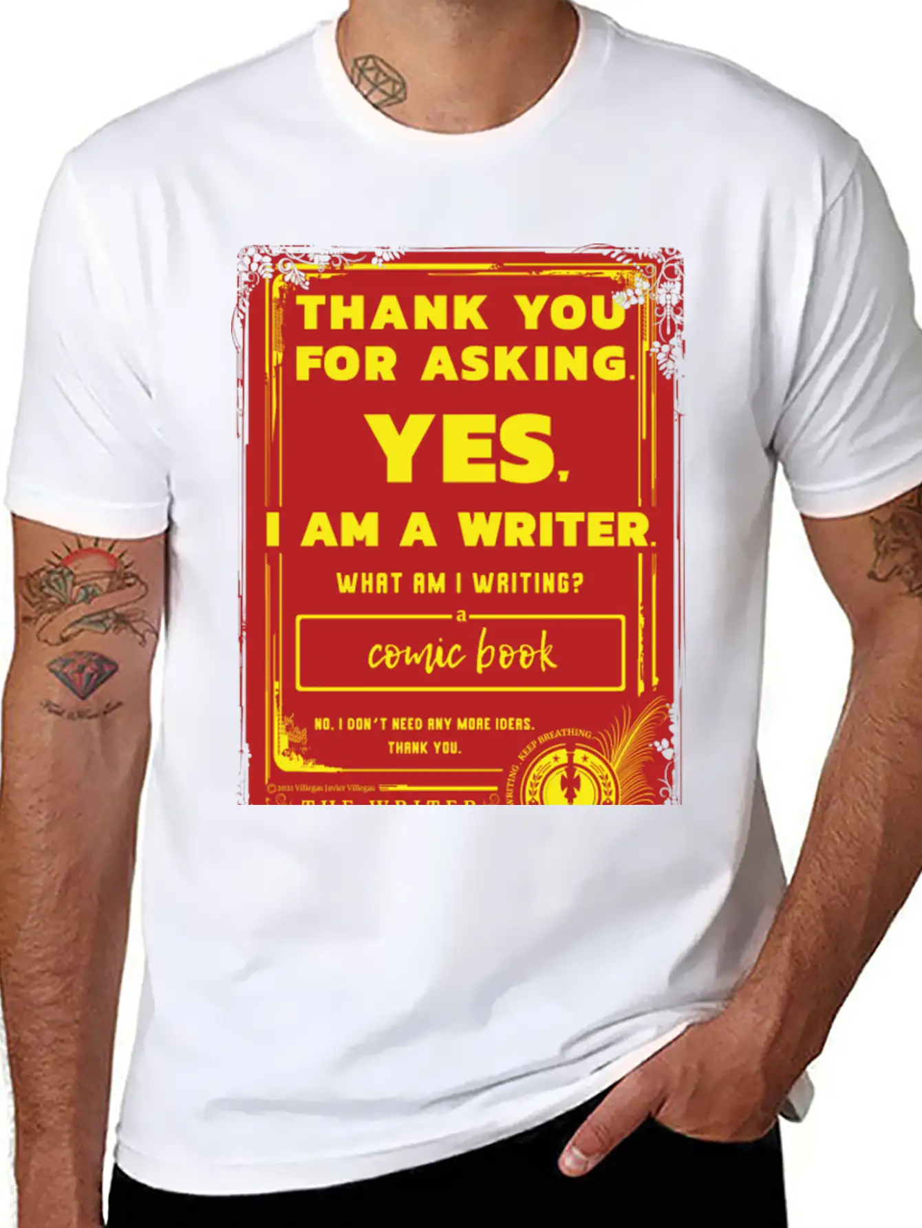 Writing A Comic Book Basic Graphic T-Shirt – Daily Comfort In Soft Cotton
