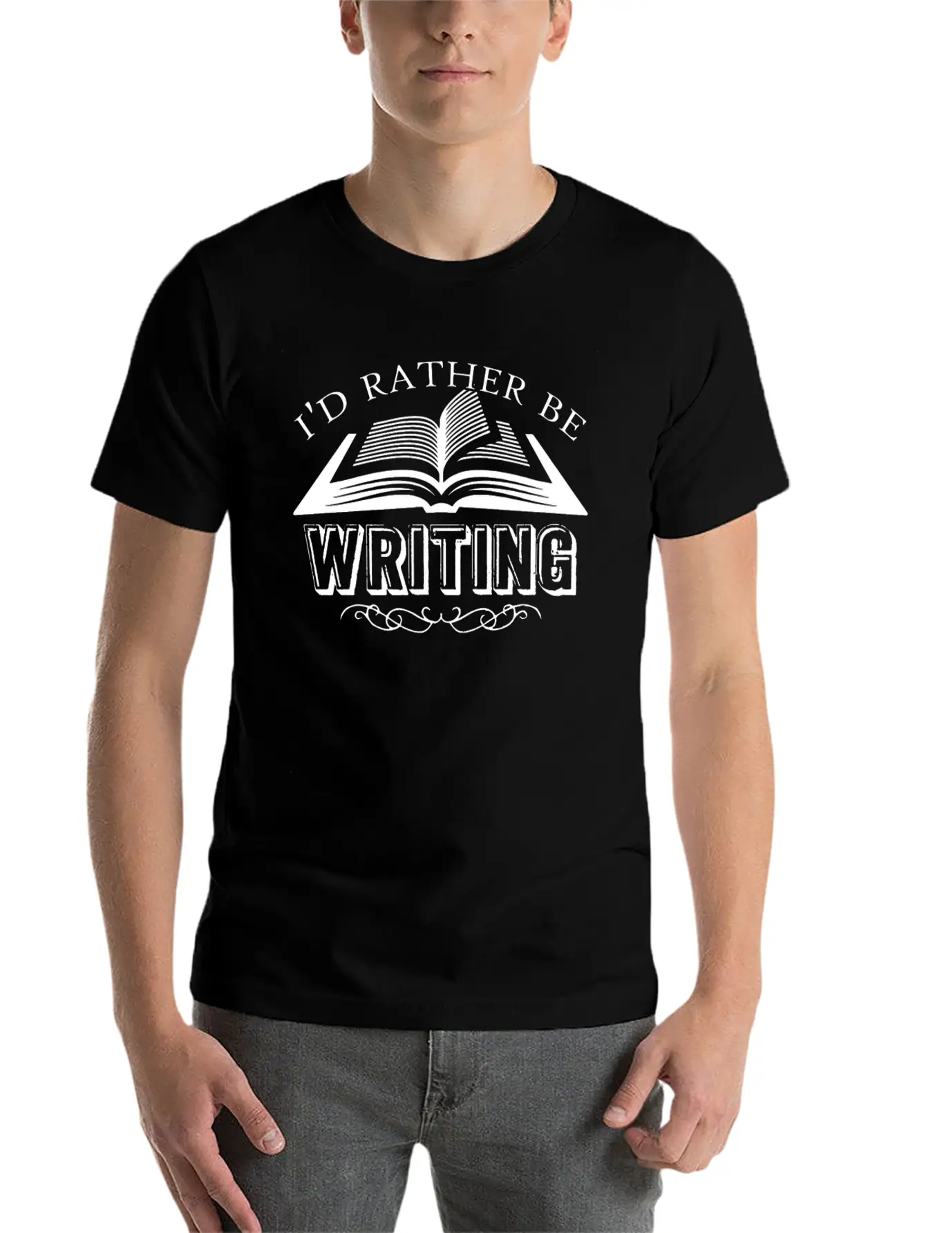 Writing Shirt - I'd Rather Be Writing Tee Shirt Comfortable Minimalist Graphic Tee – Summer Style Essential