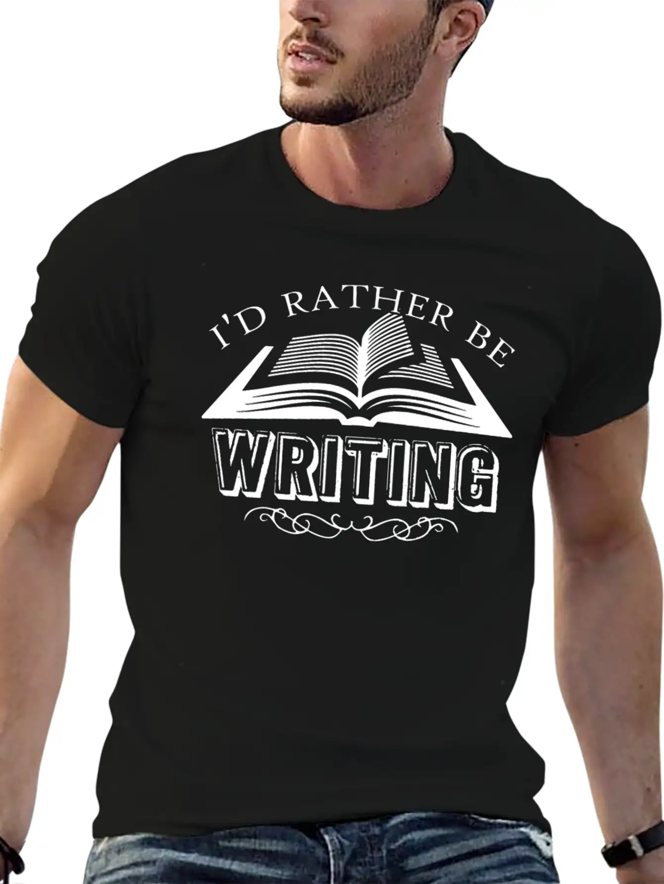 Writing Shirt - I'd Rather Be Writing Tee Shirt Comfortable Minimalist Graphic Tee – Summer Style Essential