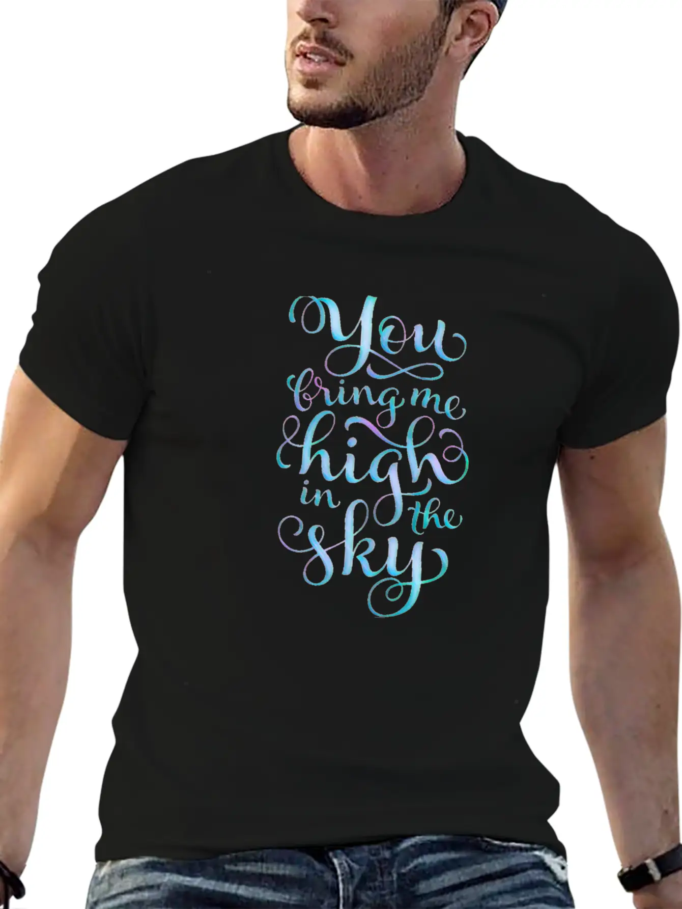 Writing Unisex Short Sleeve Soft Cotton T-Shirt – Casual Everyday Wear