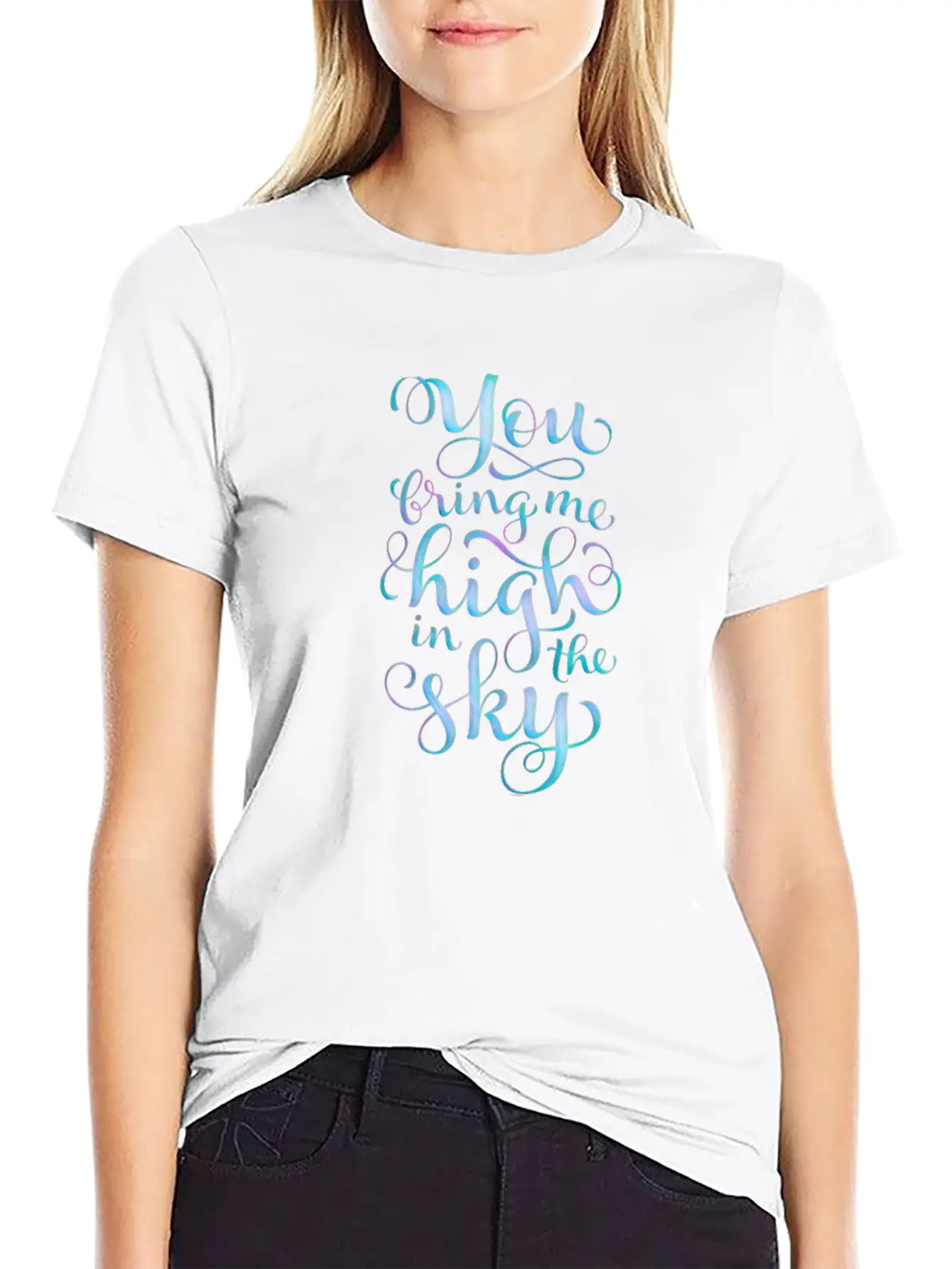 Writing Unisex Short Sleeve Soft Cotton T-Shirt – Casual Everyday Wear