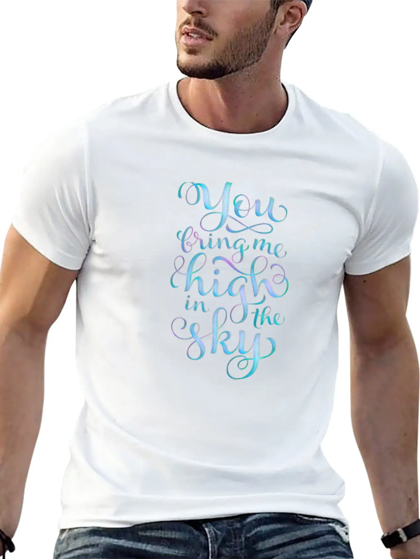 Writing Unisex Short Sleeve Soft Cotton T-Shirt – Casual Everyday Wear