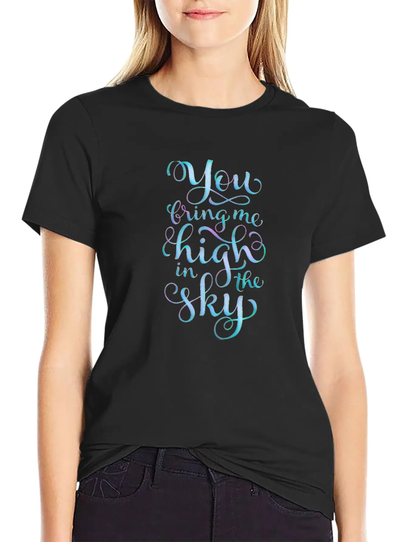 Writing Unisex Short Sleeve Soft Cotton T-Shirt – Casual Everyday Wear