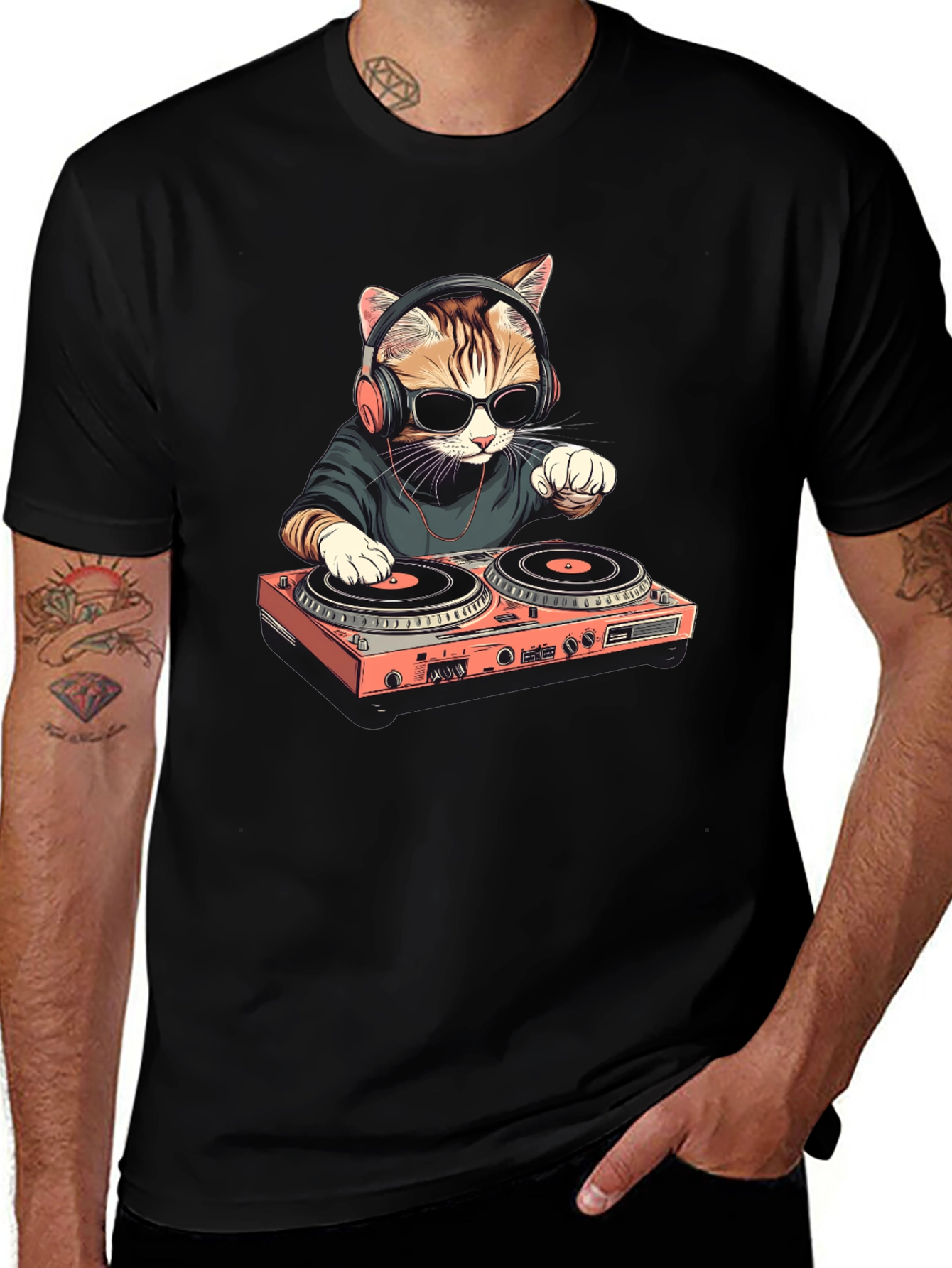 DJ Cat T-Shirt - Cool & Unique Design