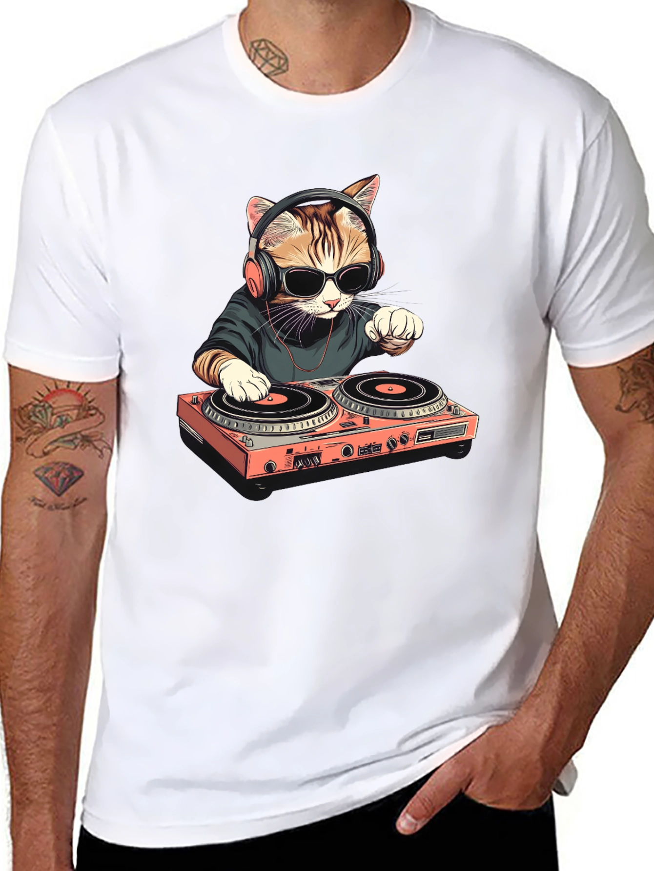 DJ Cat T-Shirt - Cool & Unique Design