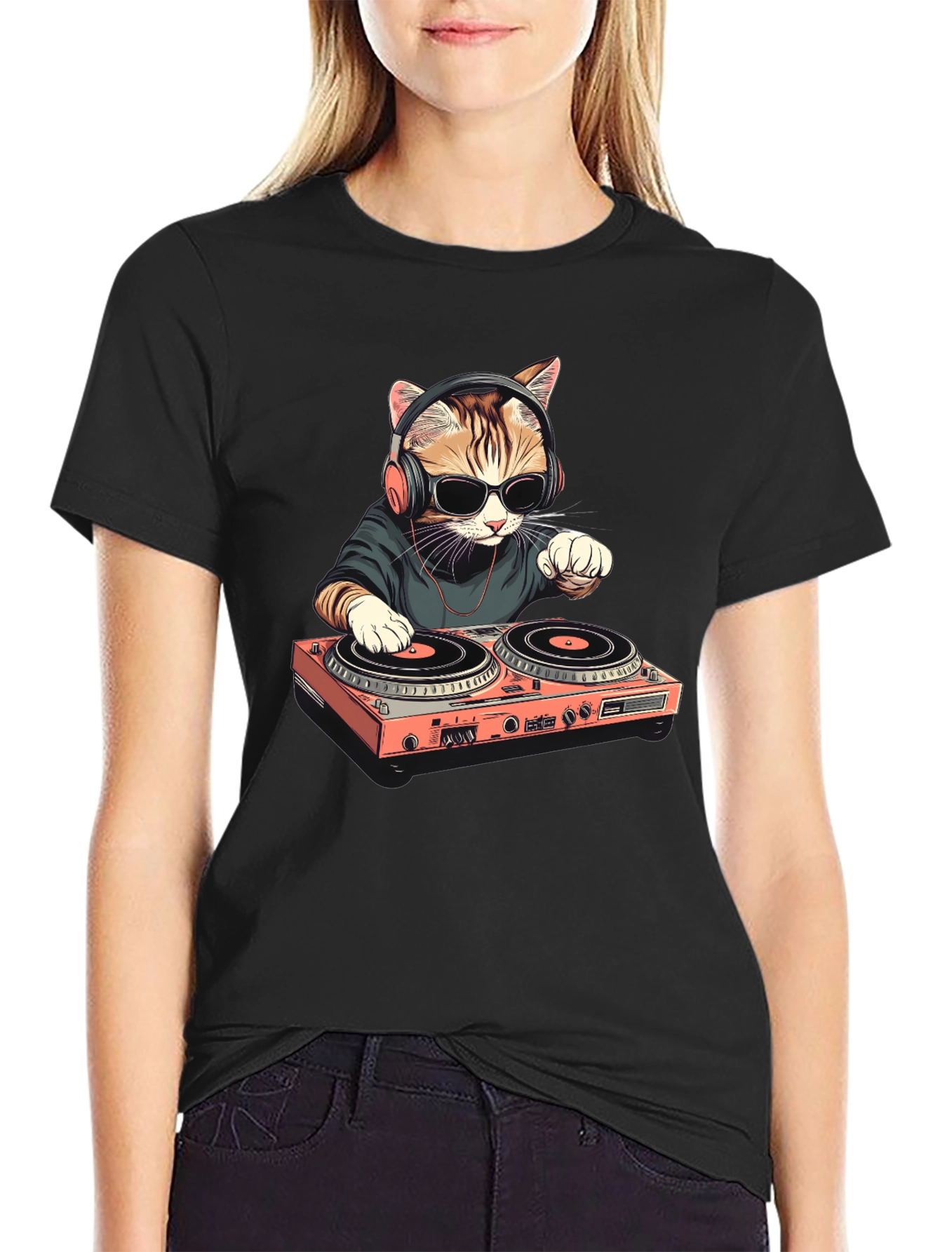 DJ Cat T-Shirt - Cool & Unique Design