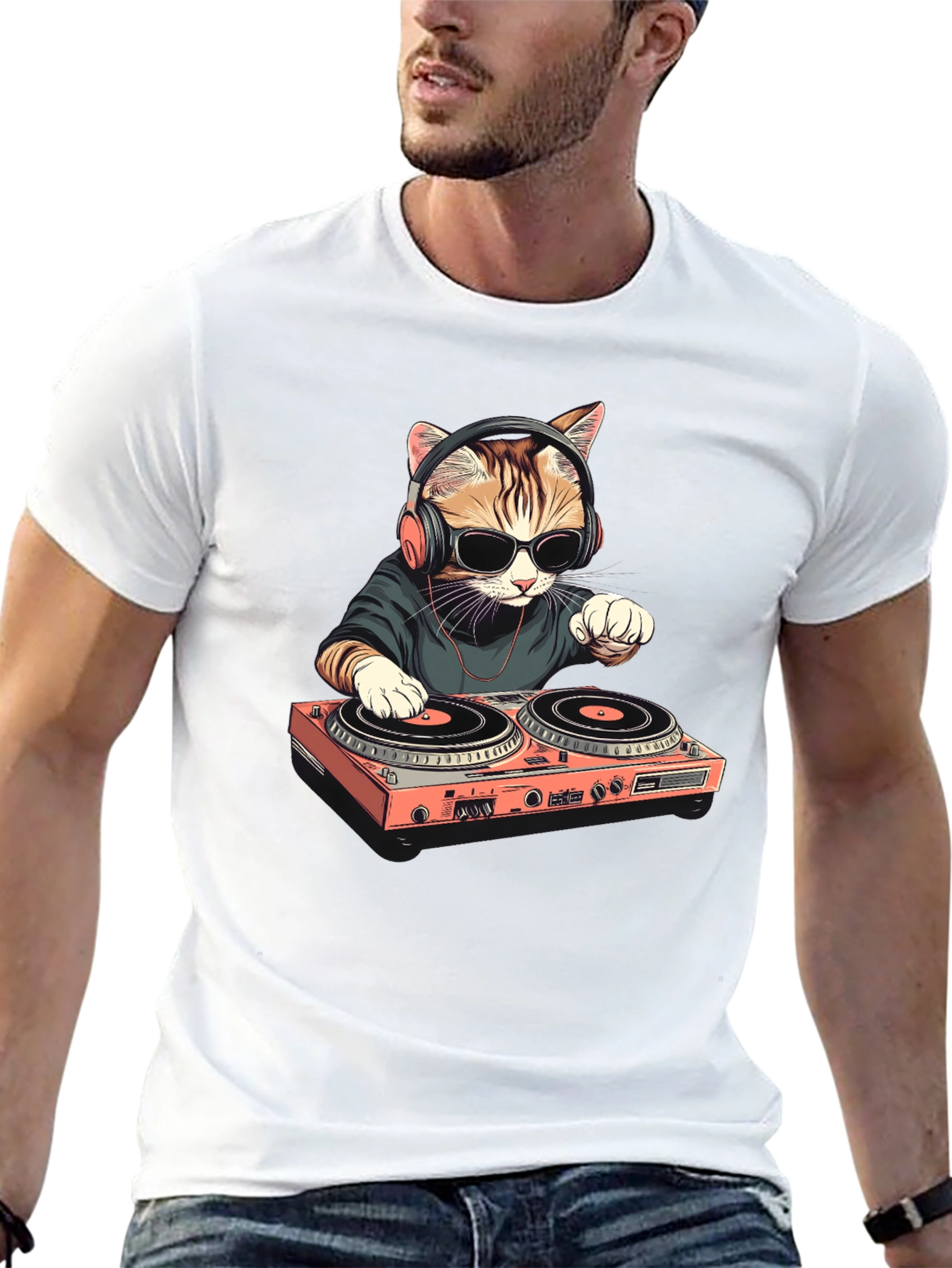 DJ Cat T-Shirt - Cool & Unique Design