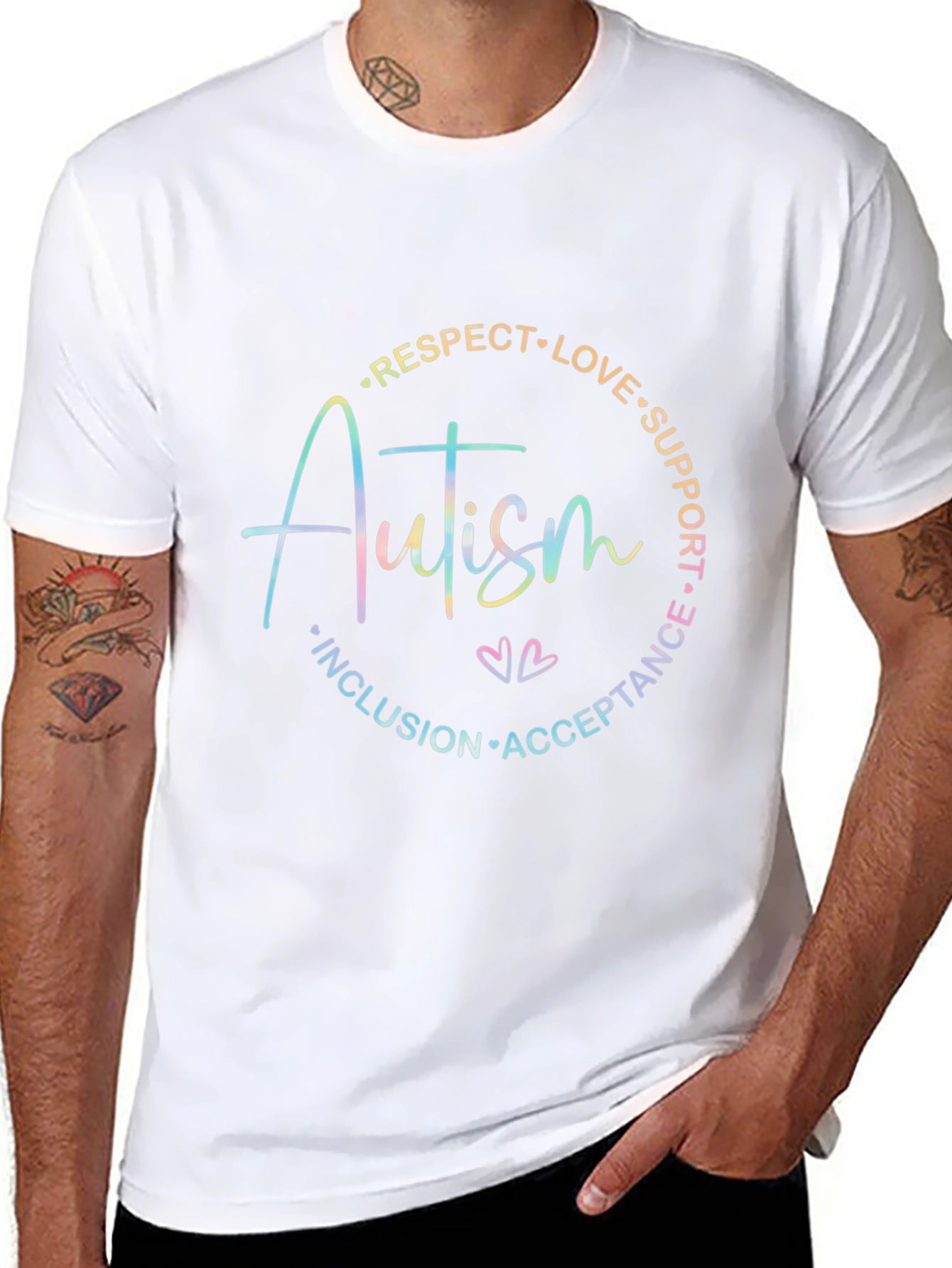 Autism Awareness Graphic Tee - Respect Love Support