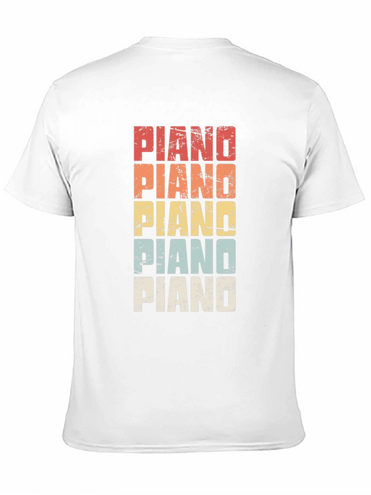 Retro Piano T-Shirt - Music Lover Tee