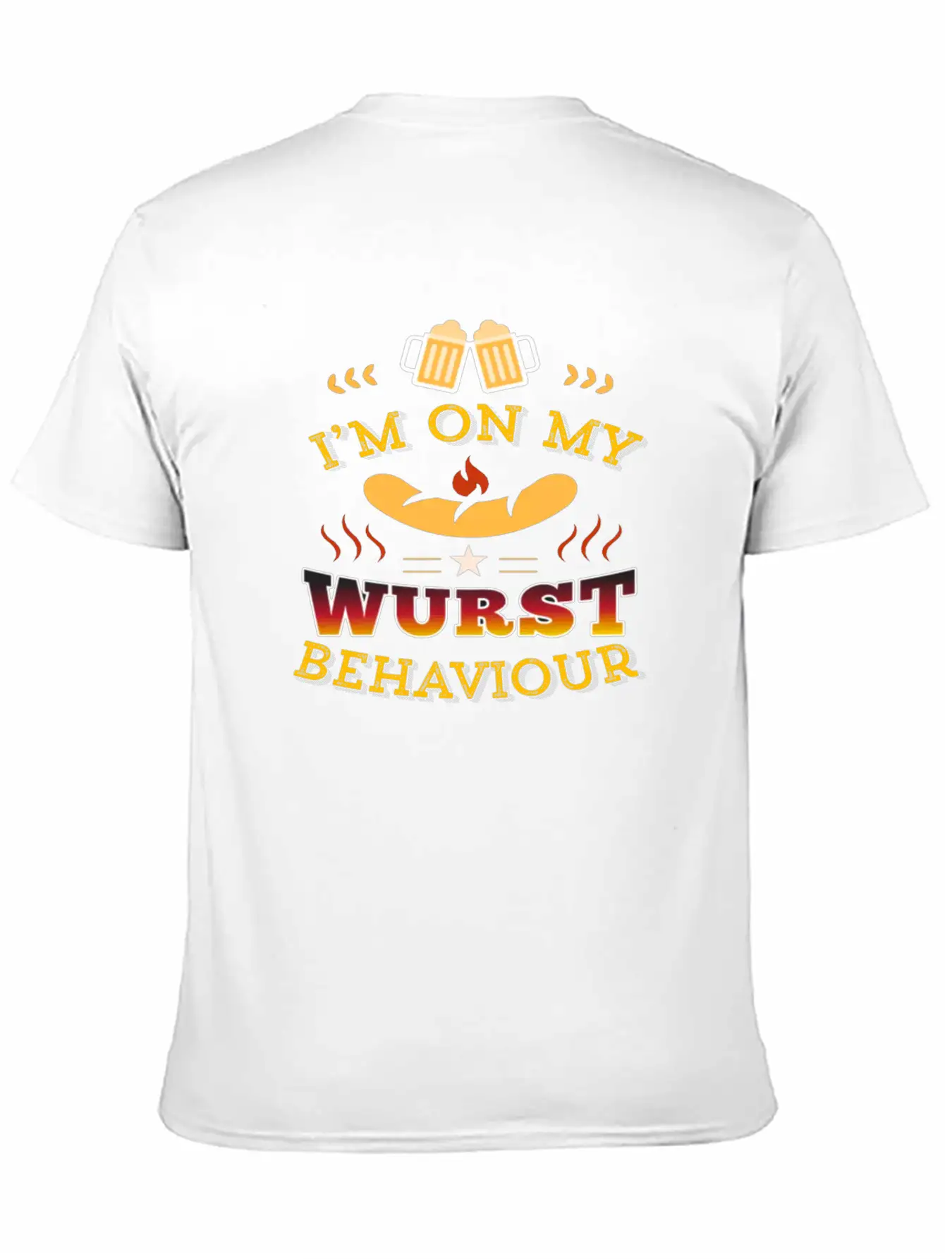 Wurst Behavior Oktoberfest T Shirt Funny German Unisex Short Sleeve Soft Cotton T-Shirt – Casual Everyday Wear