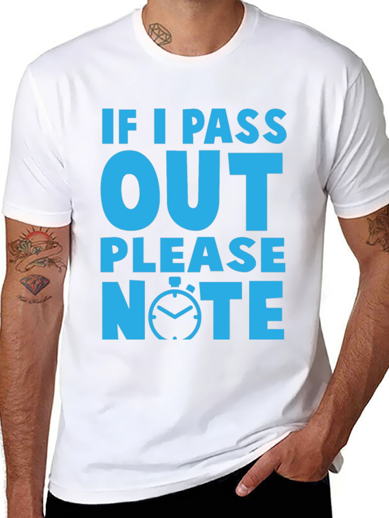 Funny If I Pass Out Please Note Black T-Shirt