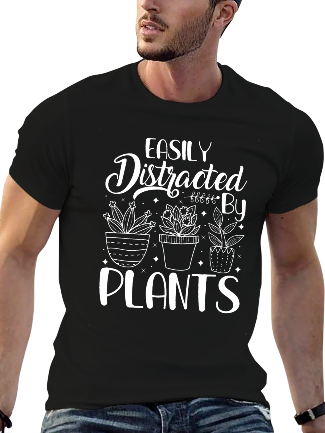 Easily Distracted By Plants Graphic T-Shirt