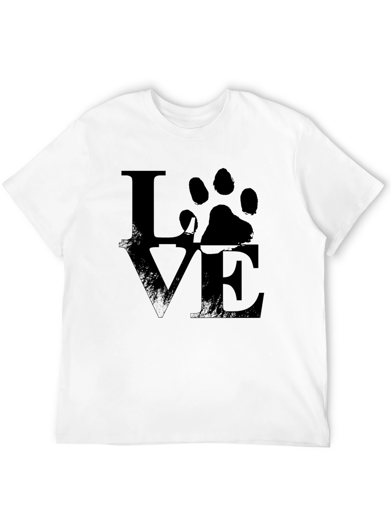 Love Paw Print T-Shirt - Unisex Black Tee