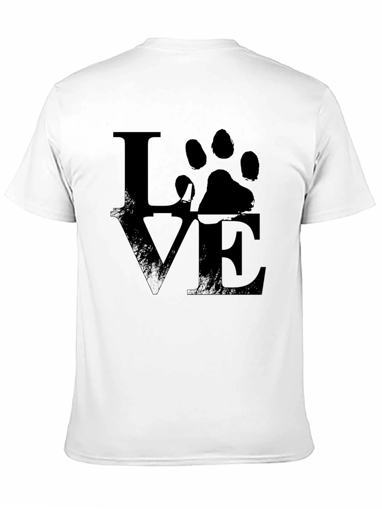 Love Paw Print T-Shirt - Unisex Black Tee