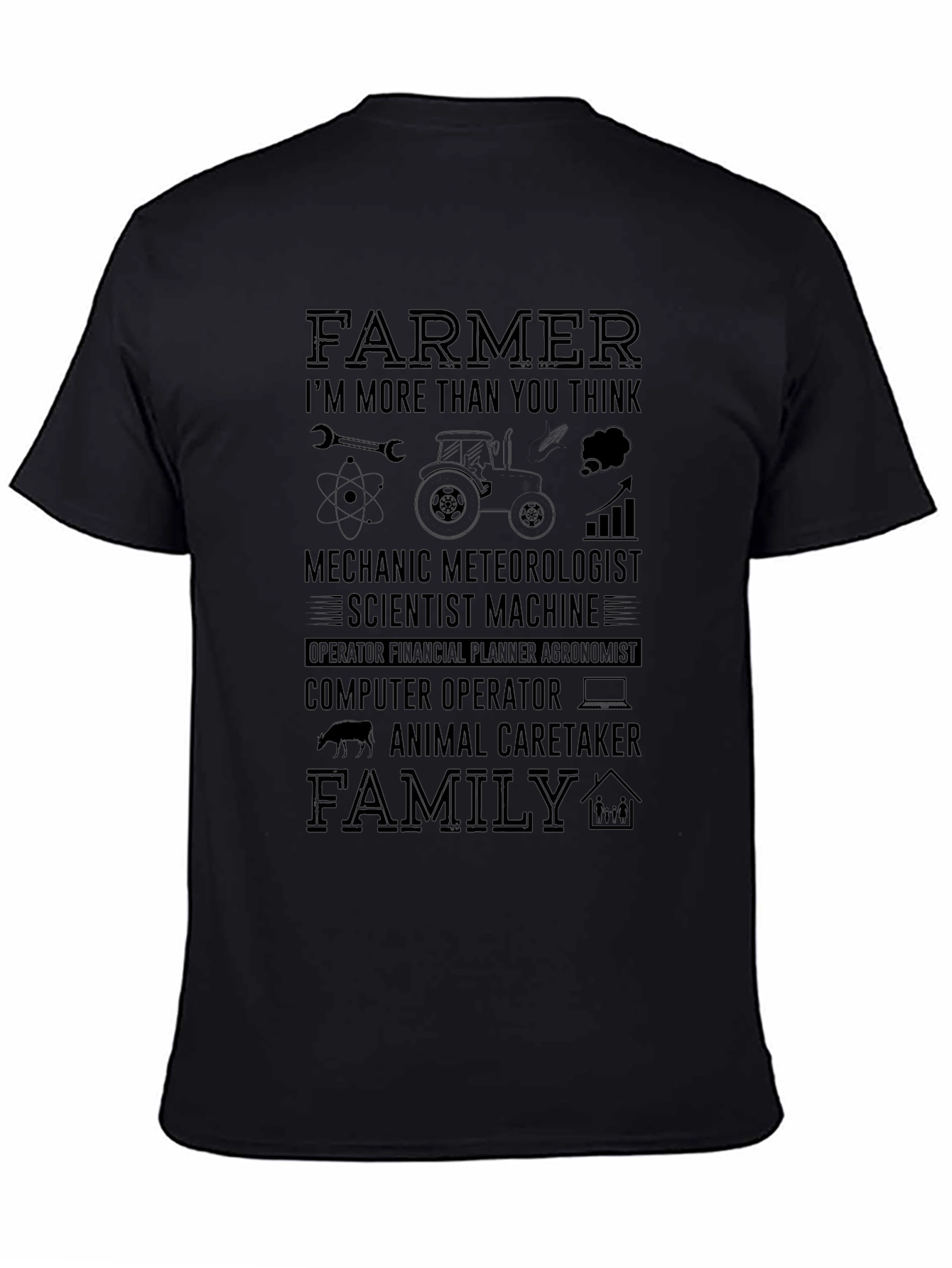 Farmer More Than You Think Black T-Shirt