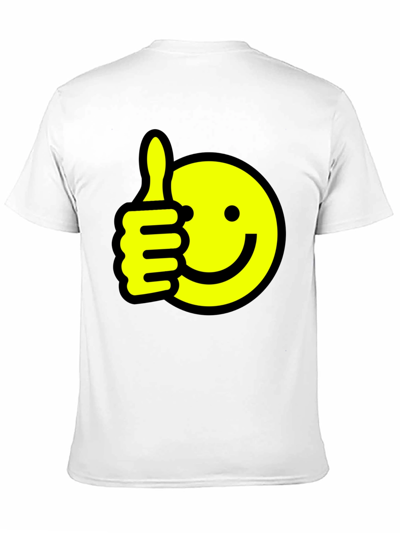 Thumbs Up Smiley Face Black T-Shirt