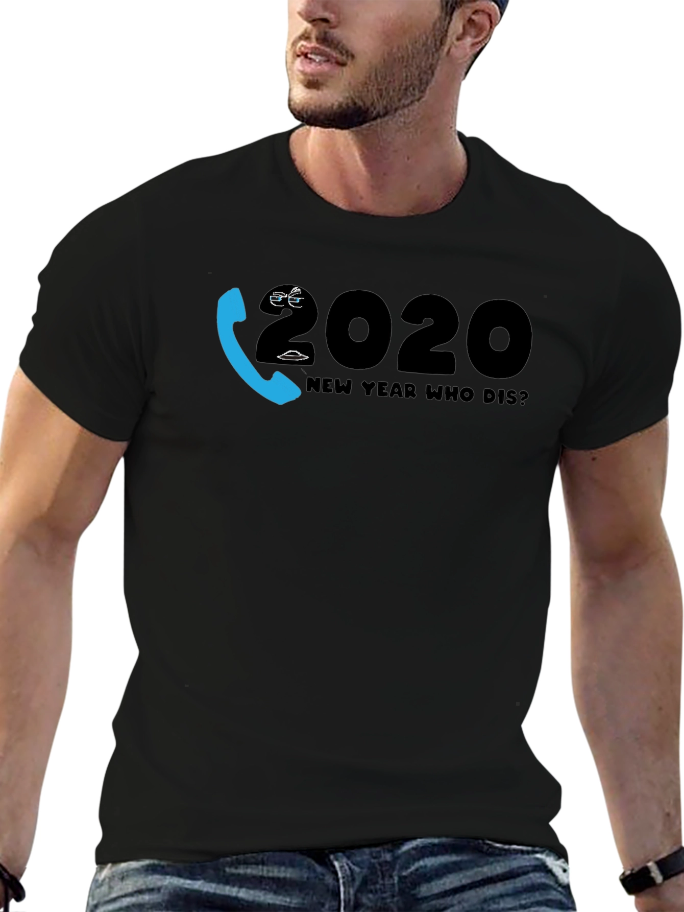 New Year Who Dis? 2020 Novelty Graphic T-Shirt