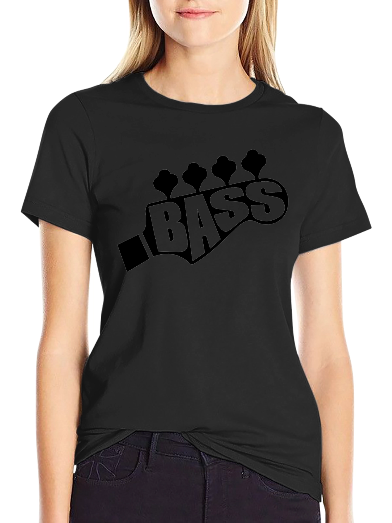 Bass Guitar Headstock T-Shirt - Musician Tee
