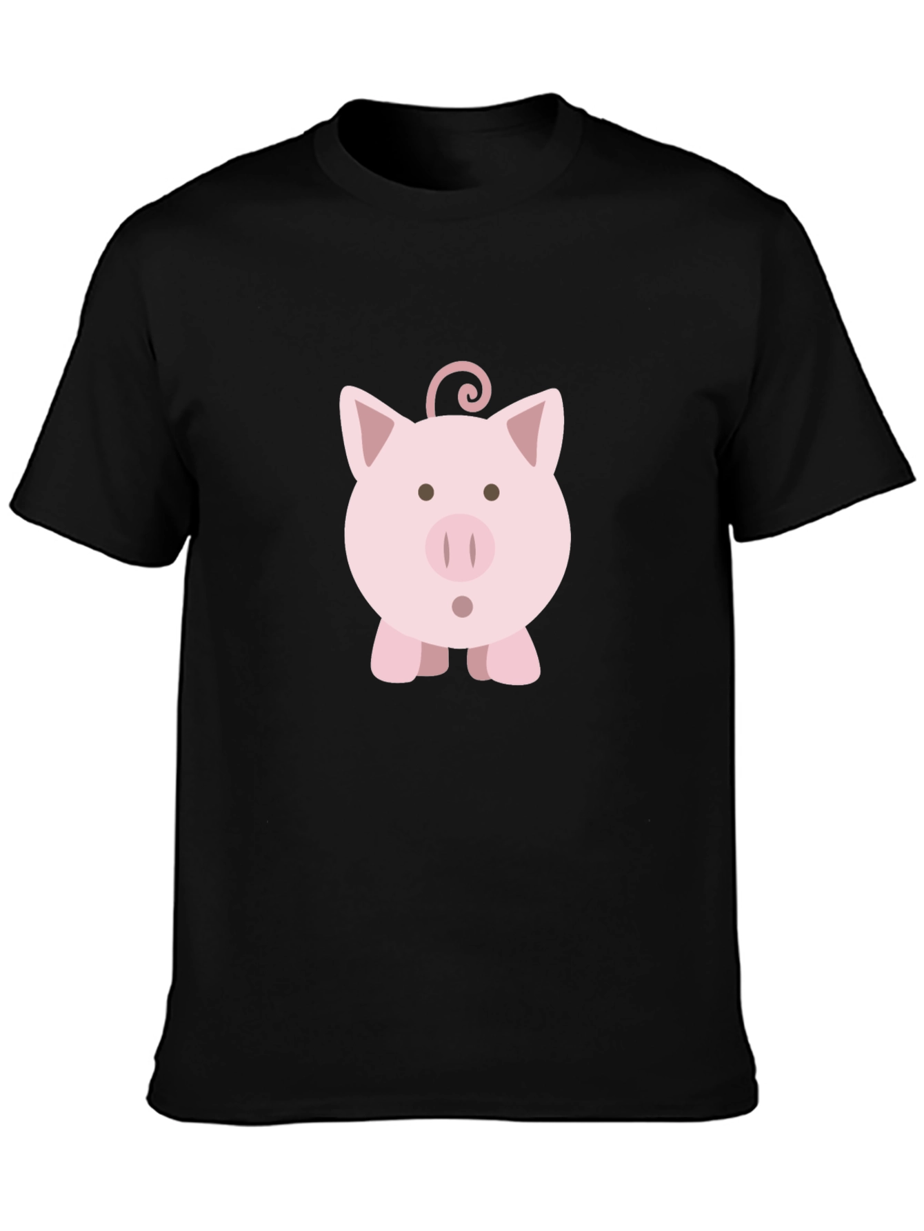 Pig Graphic Black Tee - Casual Cotton Comfort