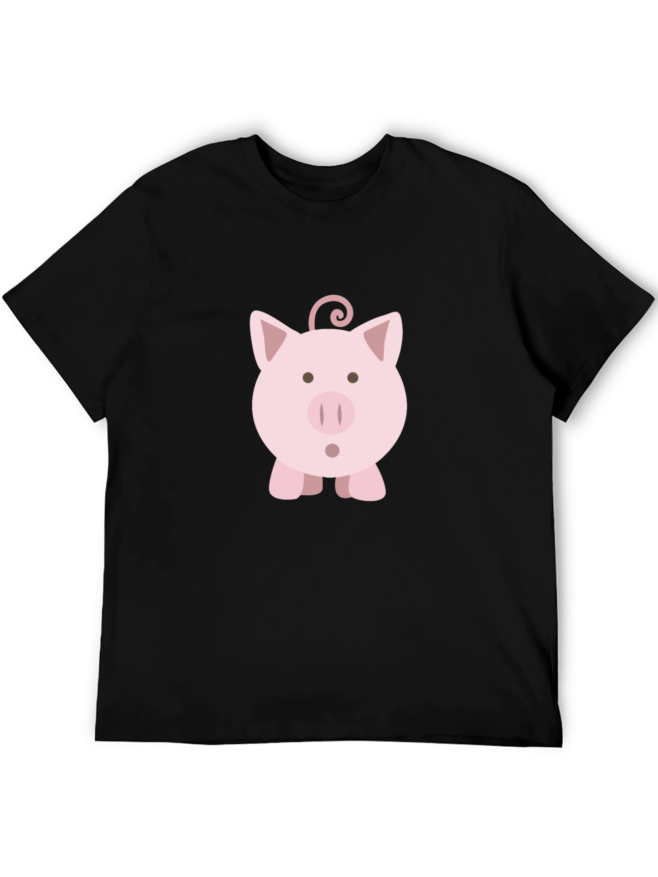 Pig Graphic Black Tee - Casual Cotton Comfort