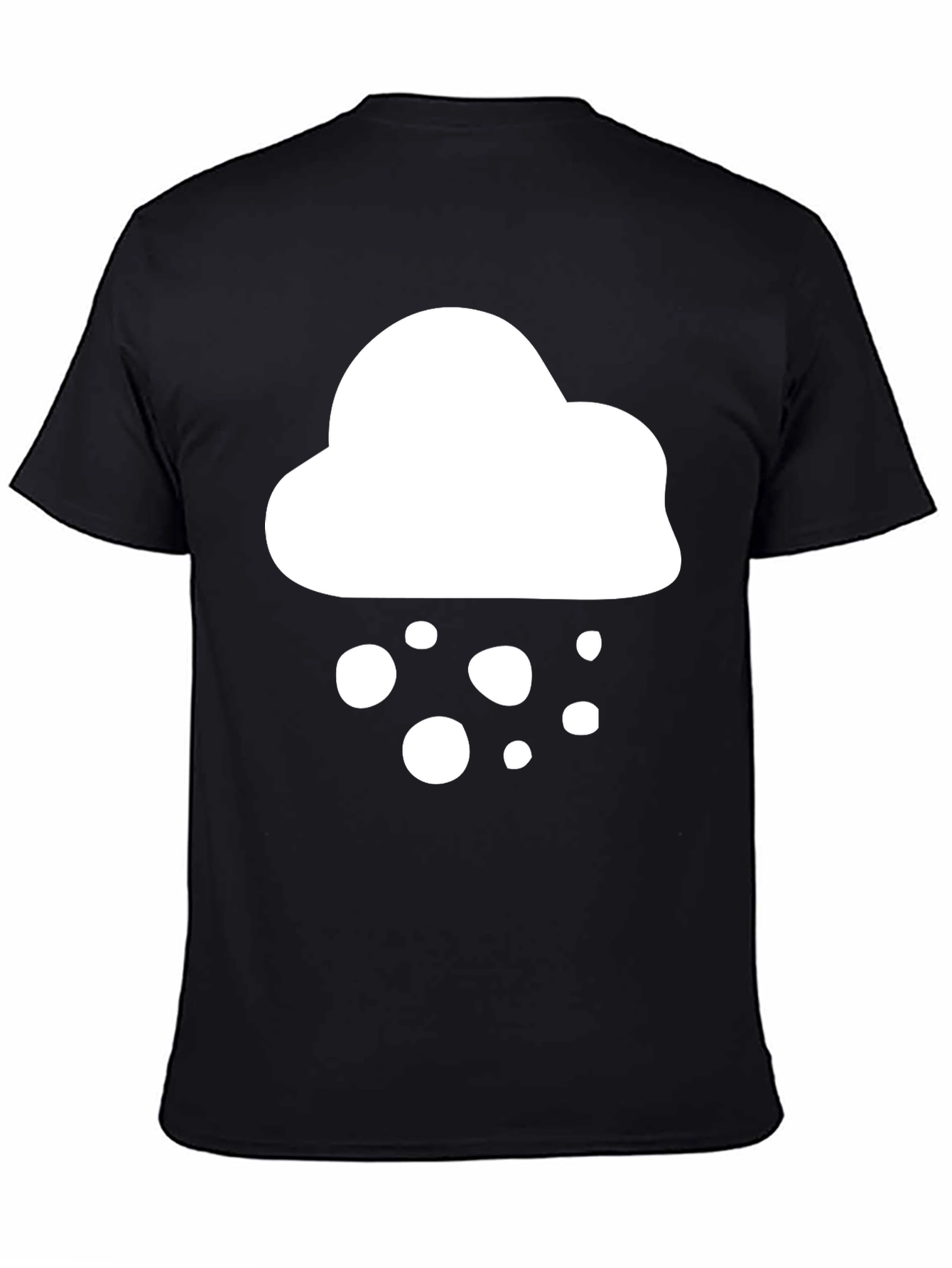 Cloud Graphic T-Shirt - Black Casual Tee