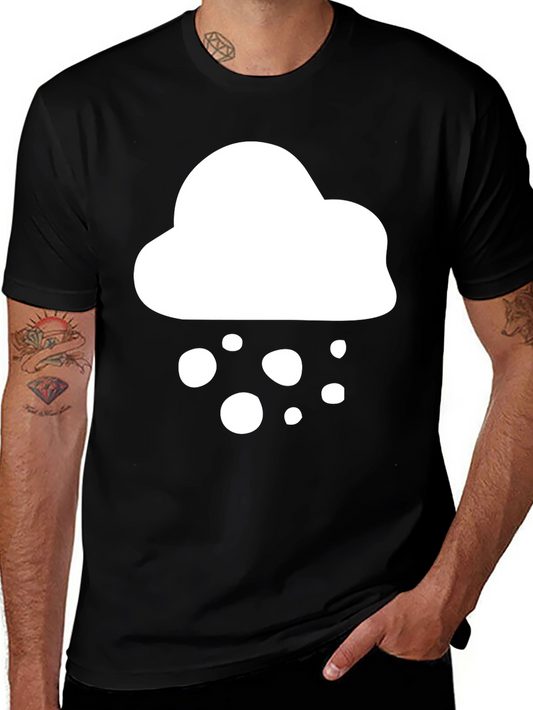 Cloud Graphic T-Shirt - Black Casual Tee