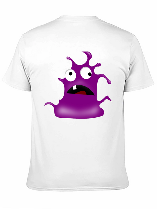 Monster Graphic Print Tee - Black Cotton T-Shirt