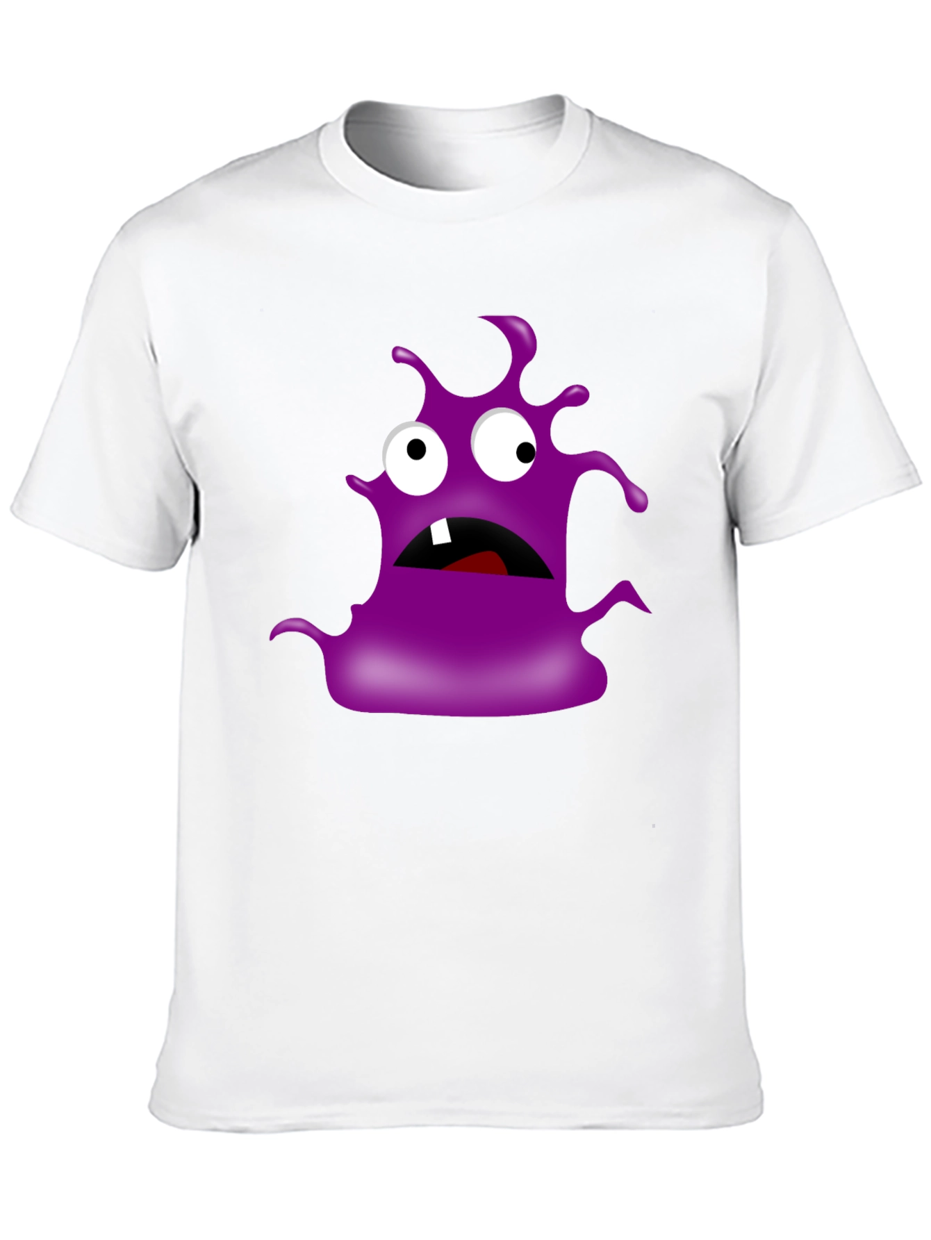Monster Graphic Print Tee - Black Cotton T-Shirt
