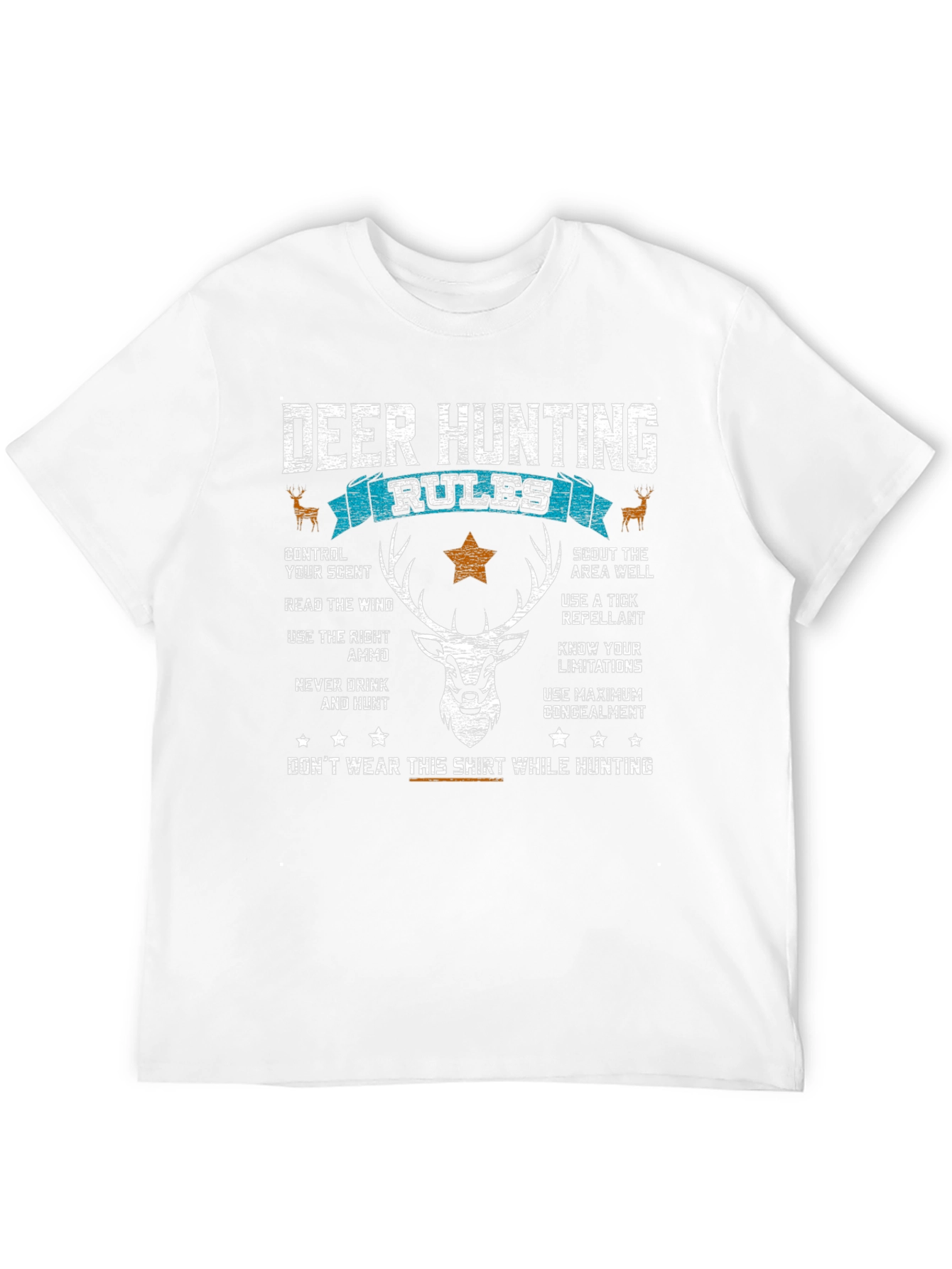 Deer Hunting Rules Graphic T-Shirt - Hunter Gift