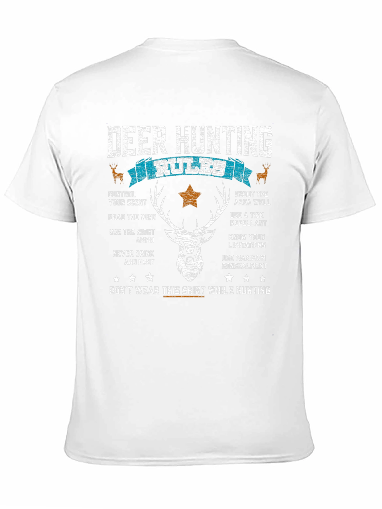 Deer Hunting Rules Graphic T-Shirt - Hunter Gift