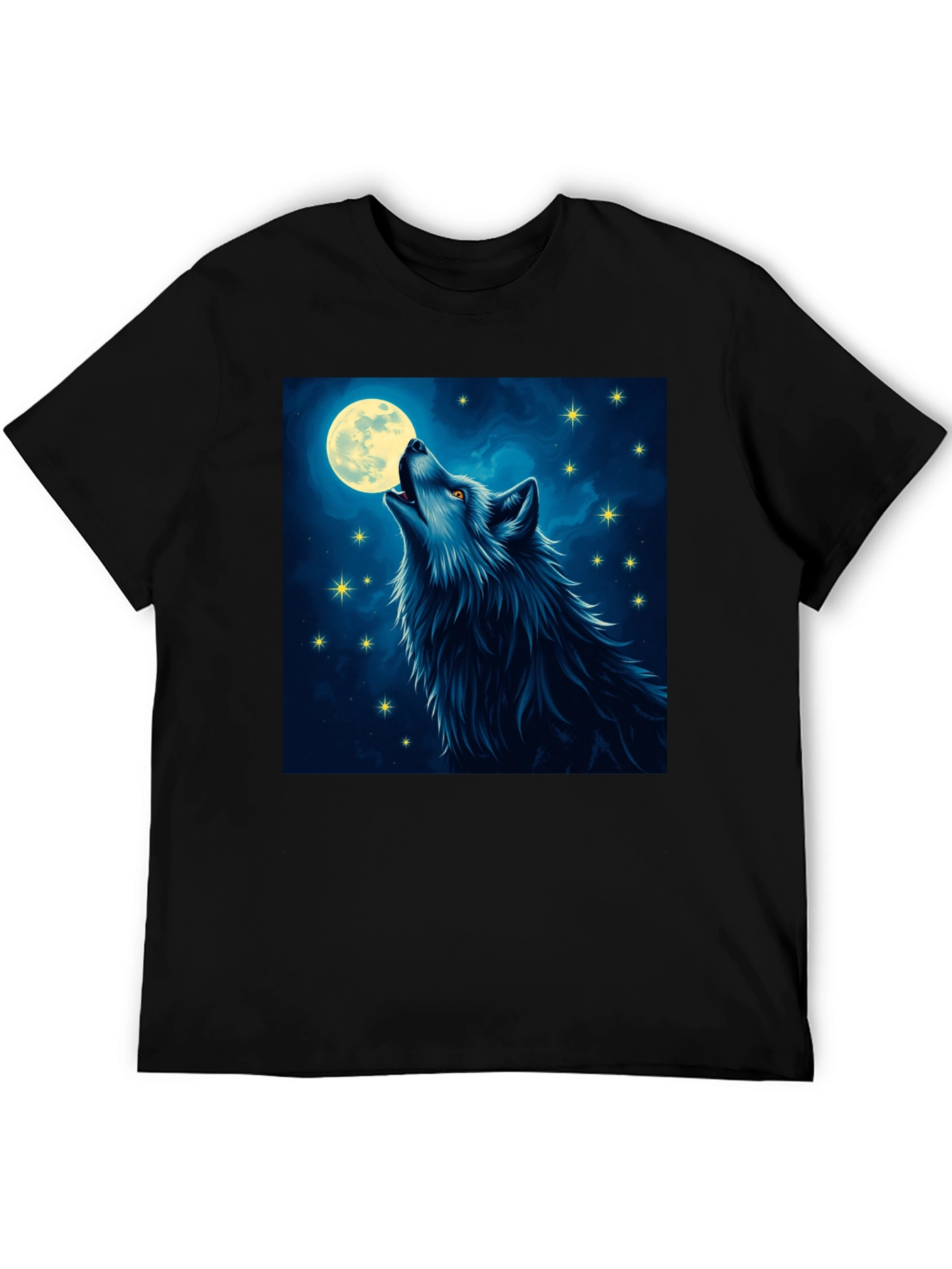 Wolf Moon T-Shirt - Mystical Night Design